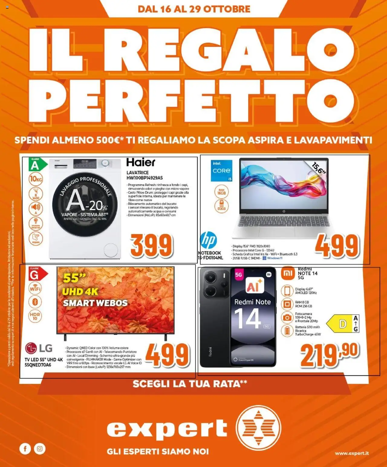 Volantino Expert del 16.10.2025 | Pagina: 2 | Prodotti: Telecomando, Lavatrice, Fotocamera, Batteria