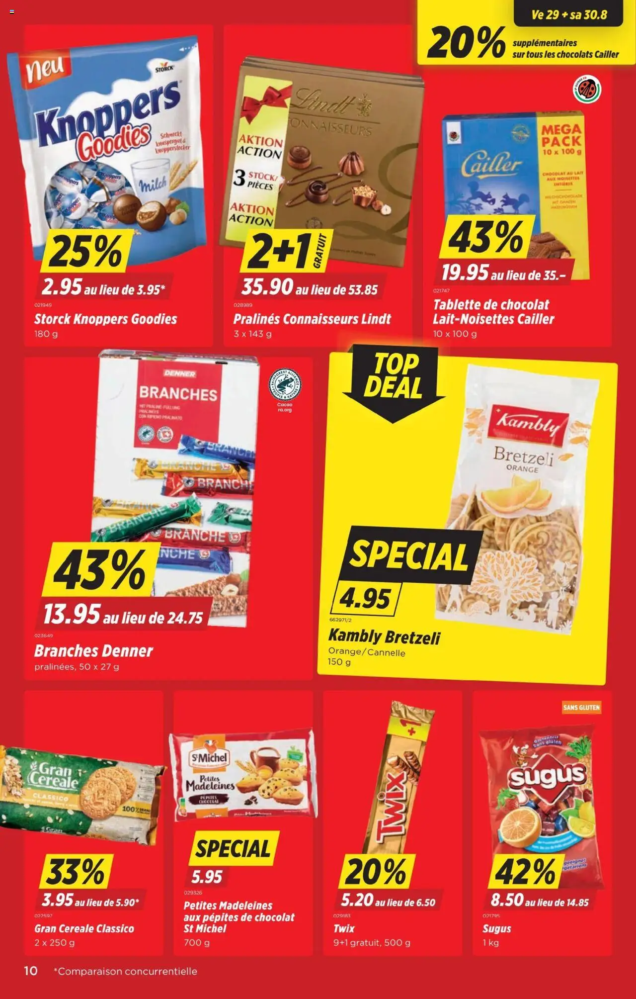Denner Aktionen FR ab 26.08.2025 | Seite: 10 | Produkte: Twix, Milch, Tablette