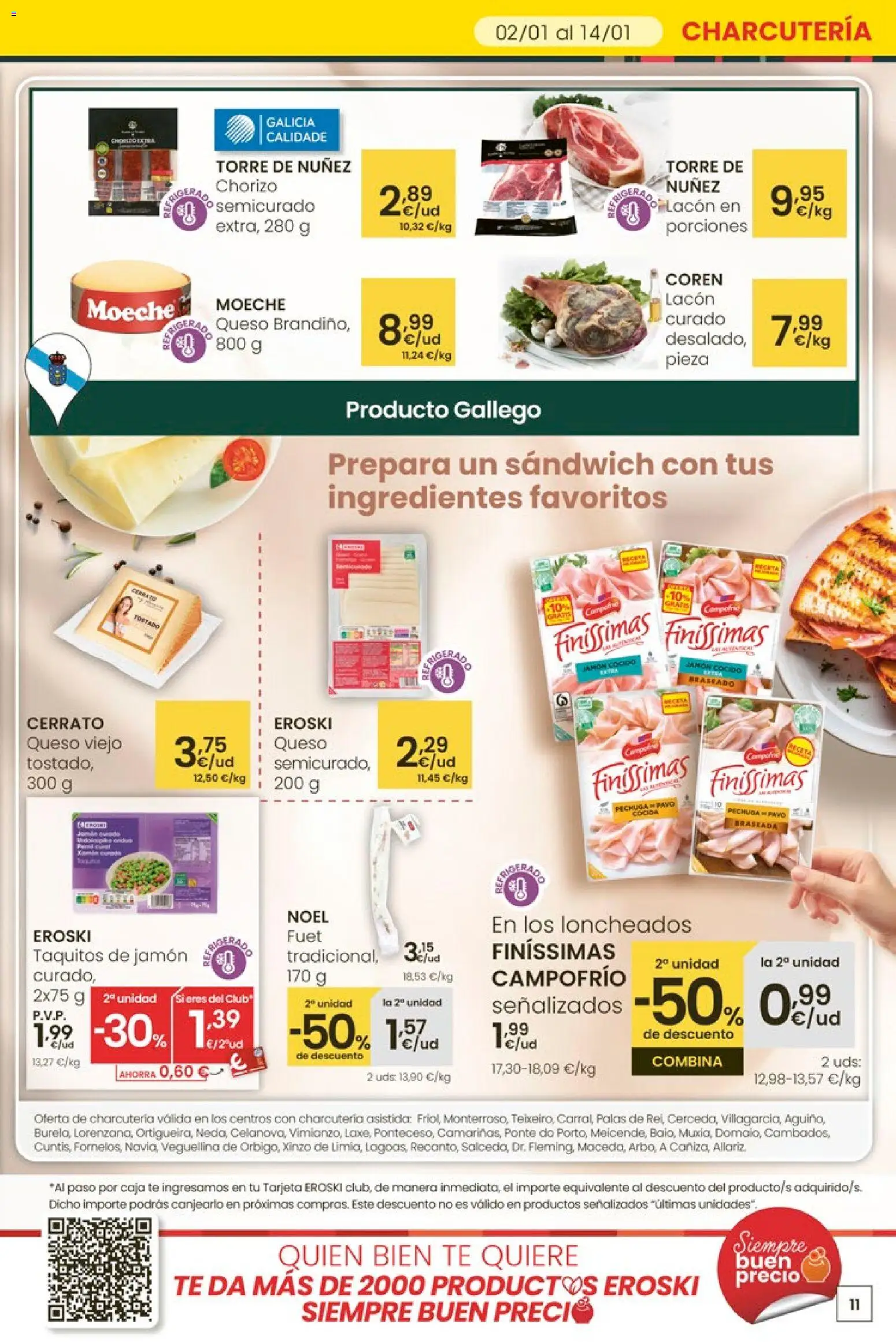 Eroski - Para un enero más ligero │ válido desde el 05.01.2026 | Página: 11 | Productos: Queso, Jamón, Té, Caja