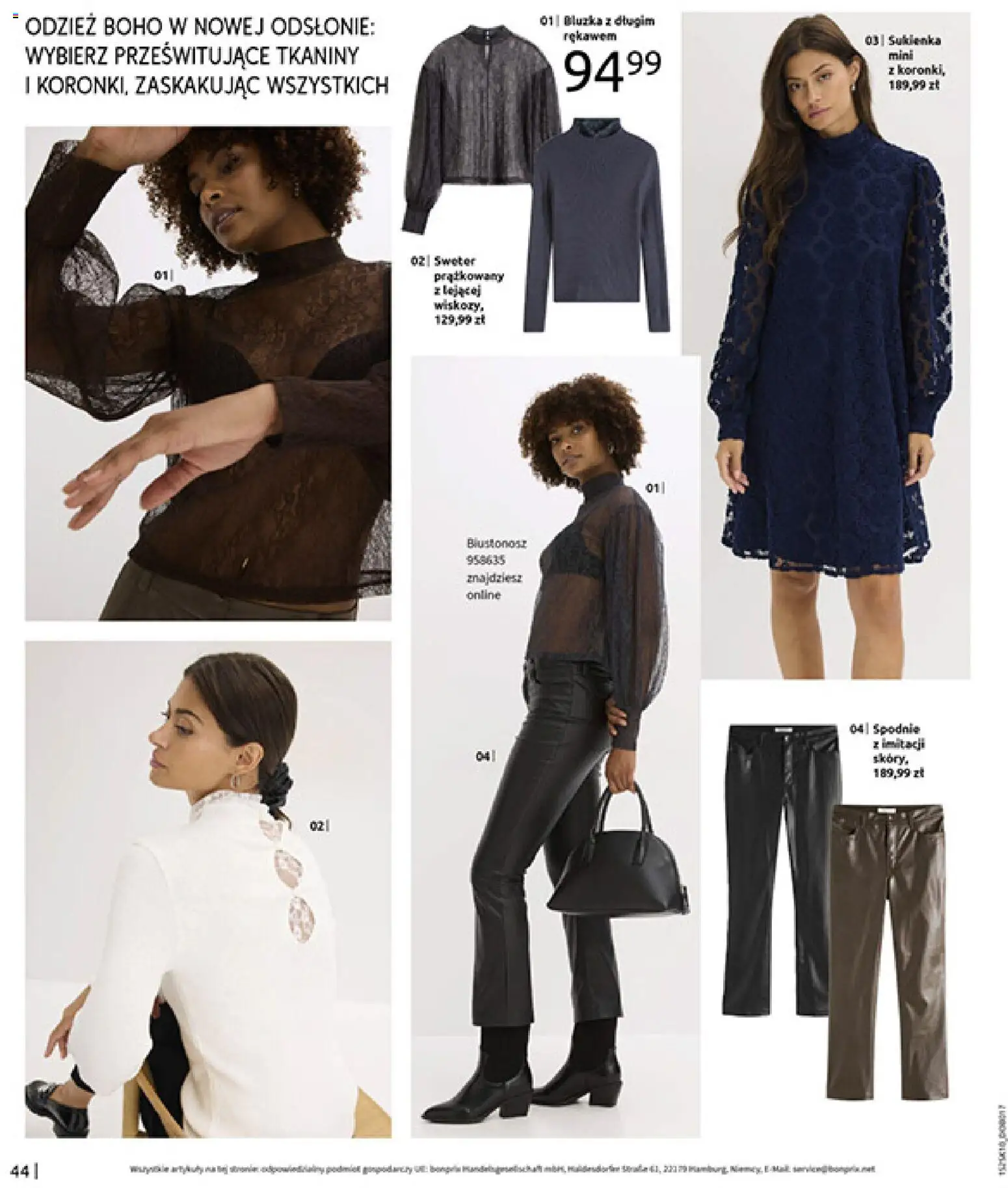 BonPrix Katalog - W Jesiennym Nastroju od 04.11.2025 | Strona: 46 | Produkty: Bluzka, Spodnie, Biustonosz