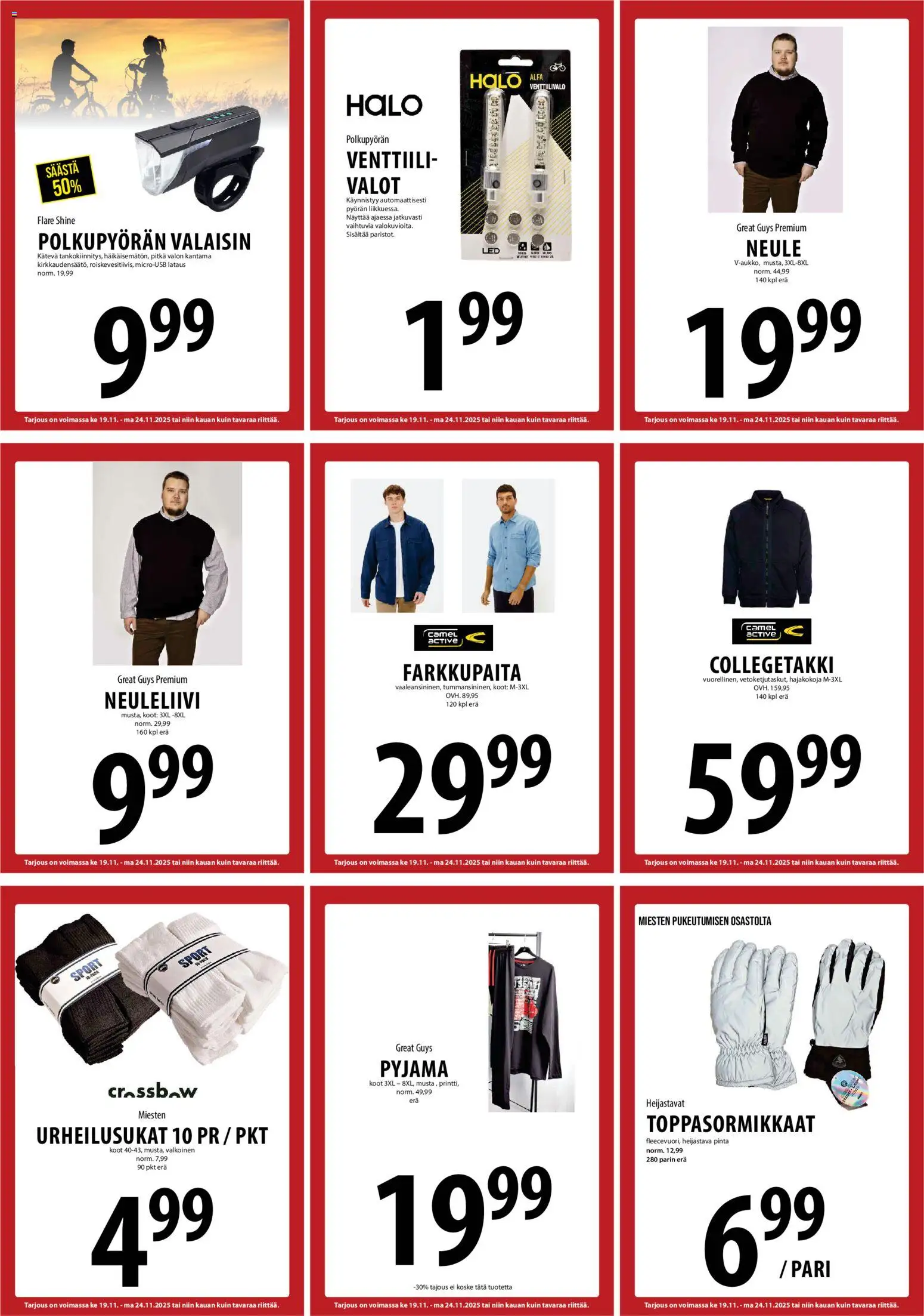 Tuuri tarjoukset – voimassa 19.11.2025 alkaen | Sivu: 22 | Tuotteet: Pyjama, Neule