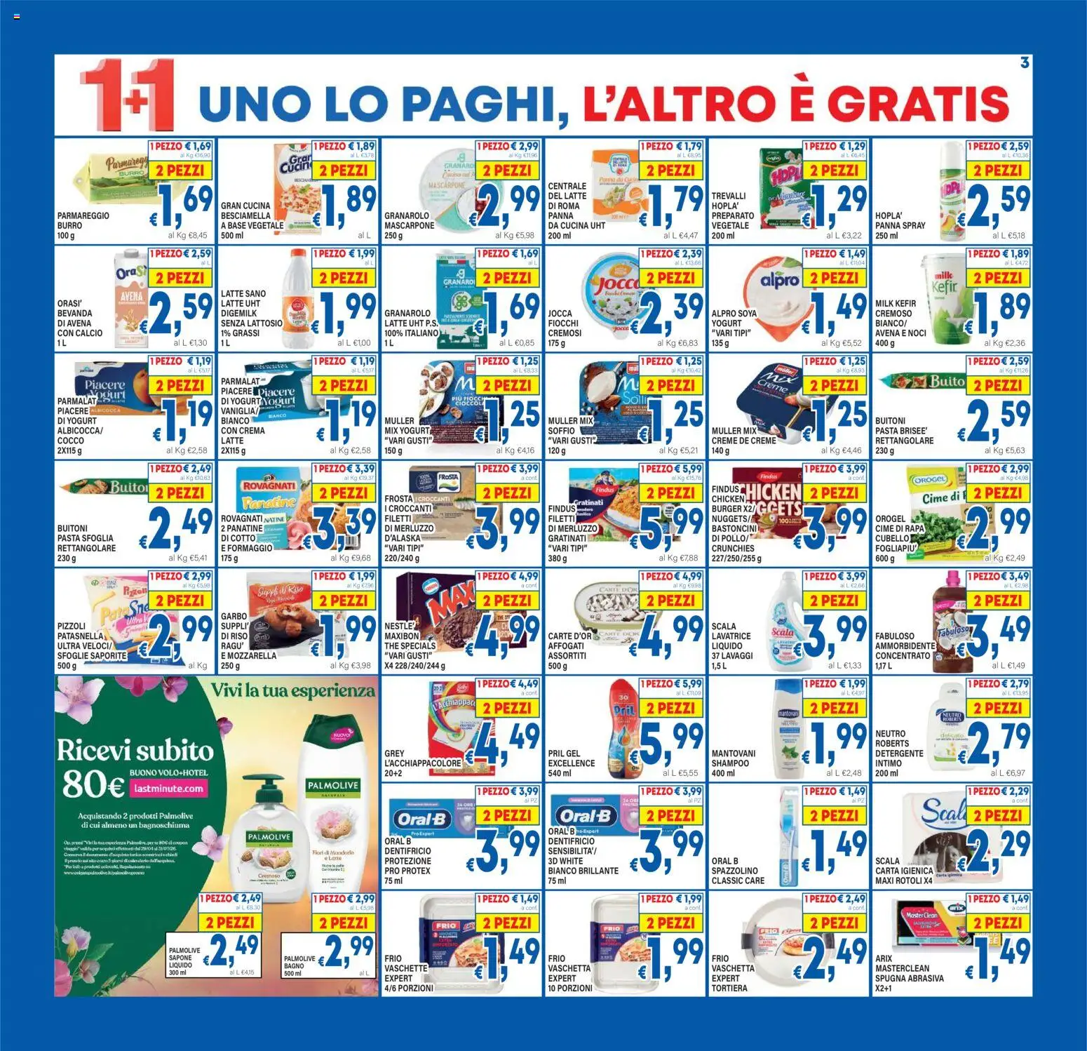 Volantino DEM del 29.04.2026 | Pagina: 3 | Prodotti: Bagnoschiuma, Tortiera, Ammorbidente, Vaschette