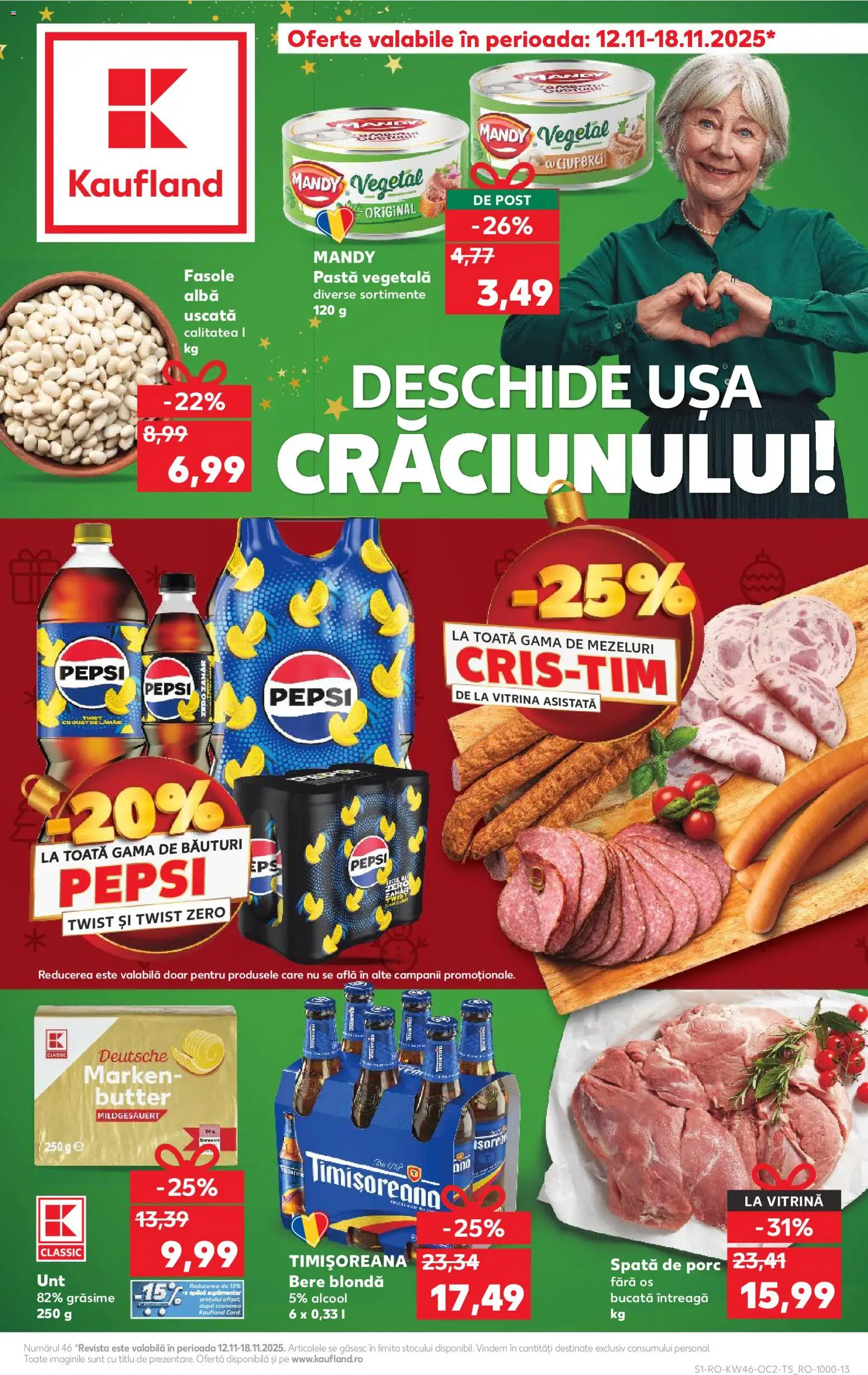 Noul catalog Kaufland – valabil de la 12.11.2025 | Pagină: 1 | Produse: Vitrină, Unt, Ușă, Fasole albă