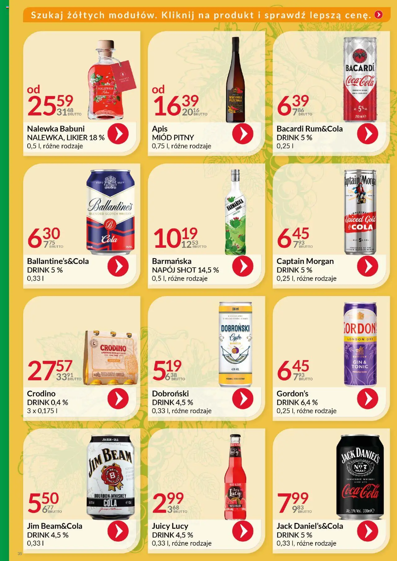 Eurocash Gazetka - Katalog Alkoholowy od 01.06.2025 | Strona: 35 | Produkty: Melon, Miód pitny, Captain Morgan, Whisky