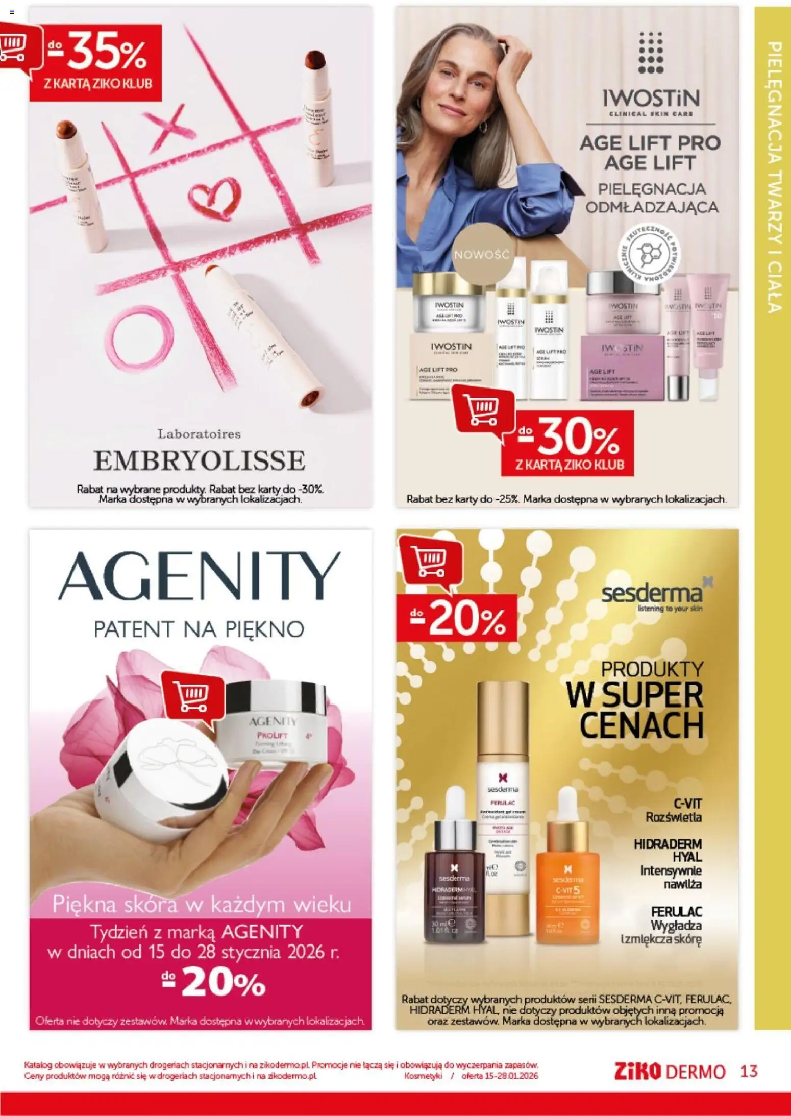 Ziko Gazetka od 15.01.2026 | Strona: 13 | Produkty: Karta, Kosmetyki