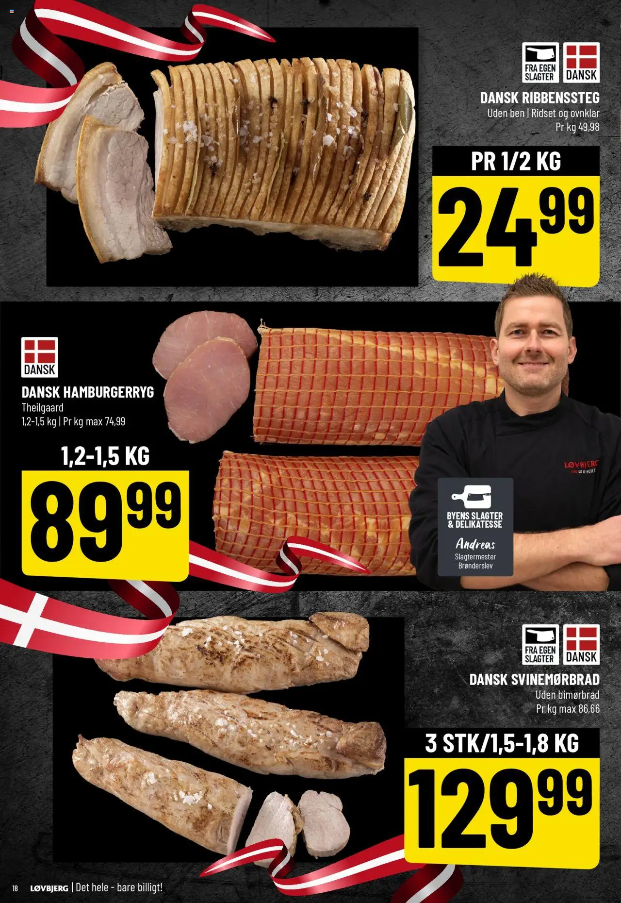 Løvbjerg tilbudsavis – gyldig fra 17.10.2025 | Side: 18 | Produkter: Hamburgerryg