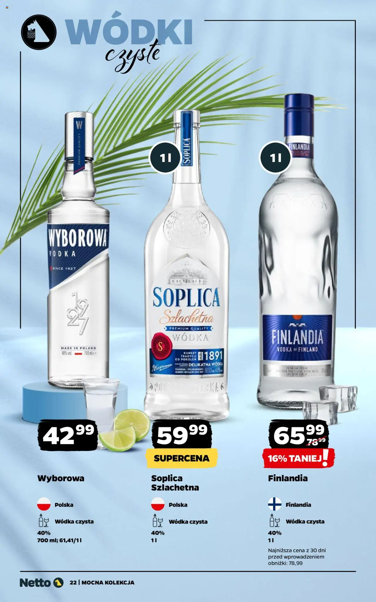 Netto gazetka - Mocna Kolekcja od 01.07.2025 | Strona: 22 | Produkty: Wódka finlandia, Vodka, Wódka