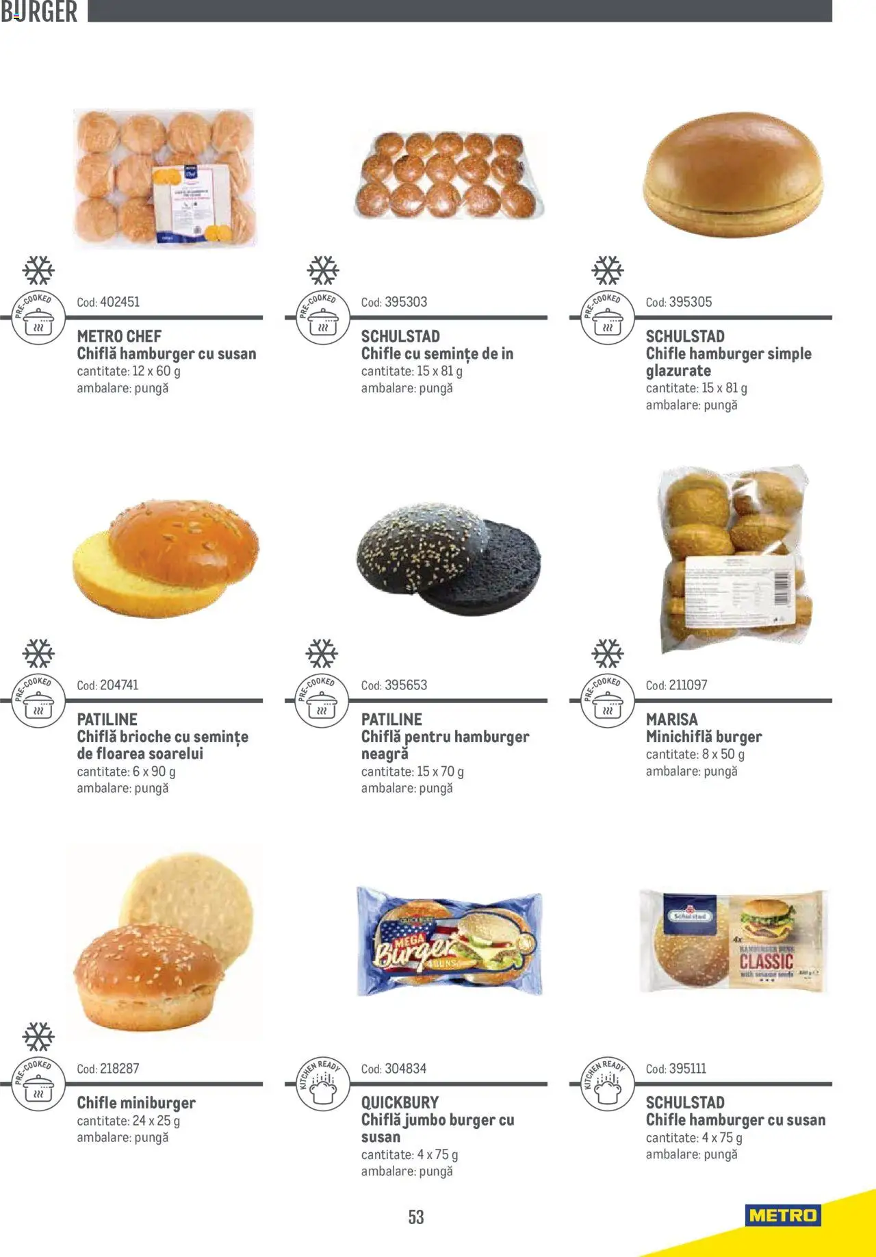 Noul catalog Metro – valabil de la 14.11.2024 | Pagină: 53 | Produse: Pungă, Semințe, Chiflă, Burger