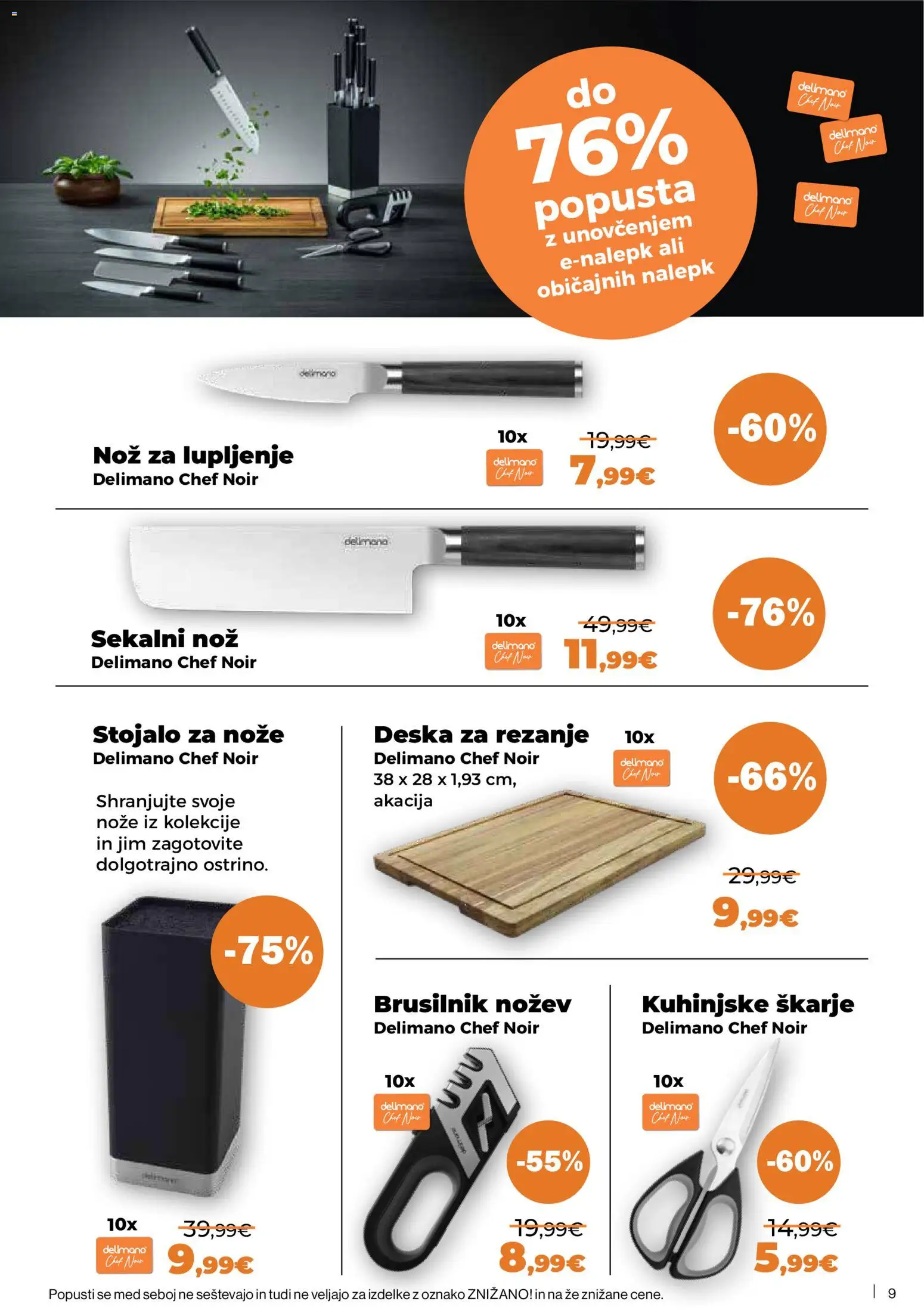 Novi Mercator katalog ponudbe – veljaven od 05.02.2026 | Stran: 9 | Izdelki: Nož, Brusilnik