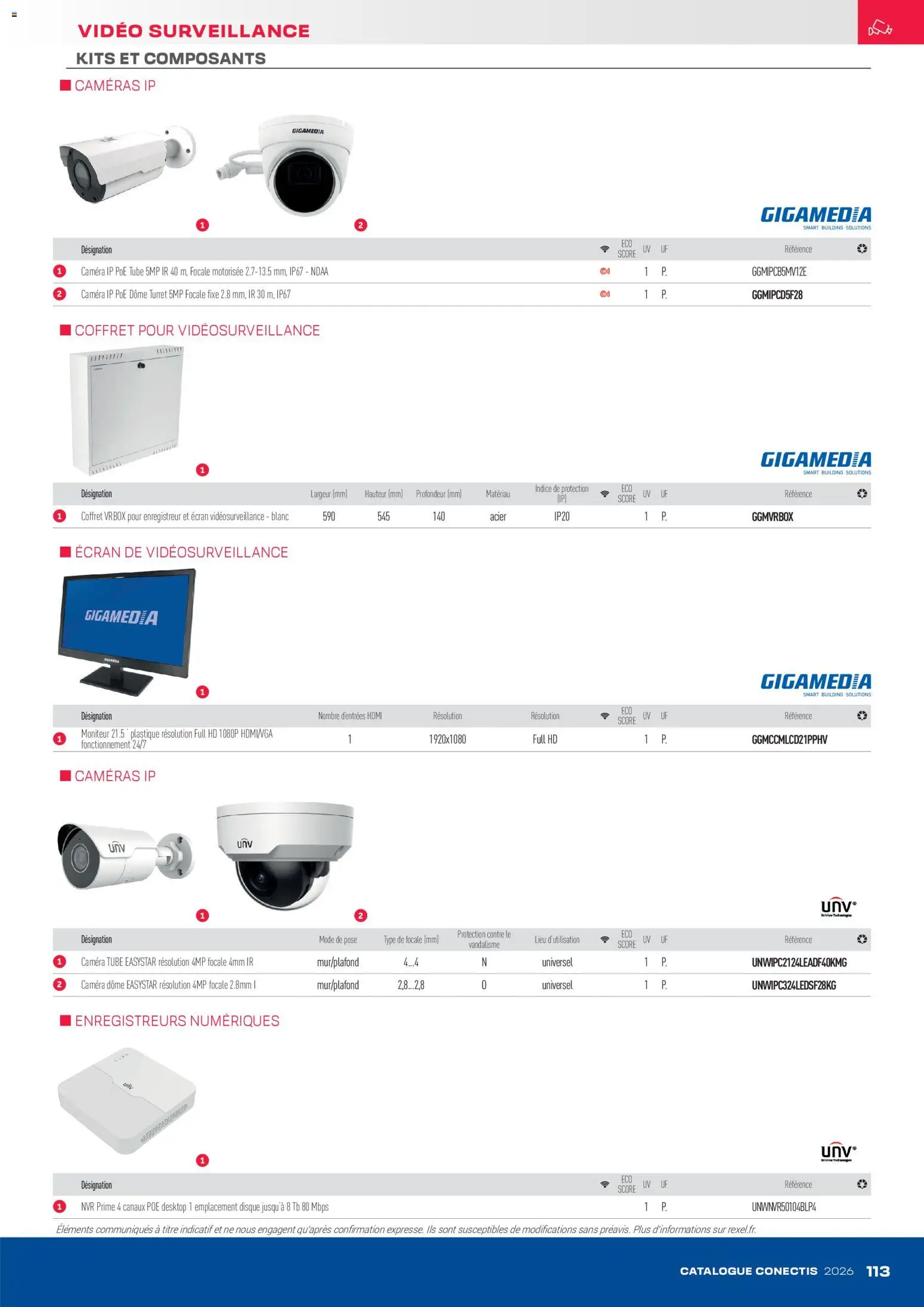 {H1} | Page: 113 | Produits: Moniteur, Vidéo, Caméra