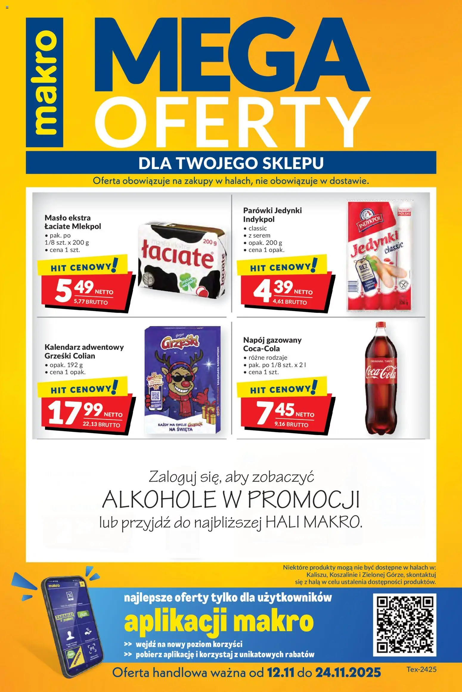 Makro Gazetka - Mega oferty dla Twojego Sklepu od 12.11.2025 | Strona: 1 | Produkty: Kalendarz adwentowy, Kalendarz, Coca cola, Parówki
