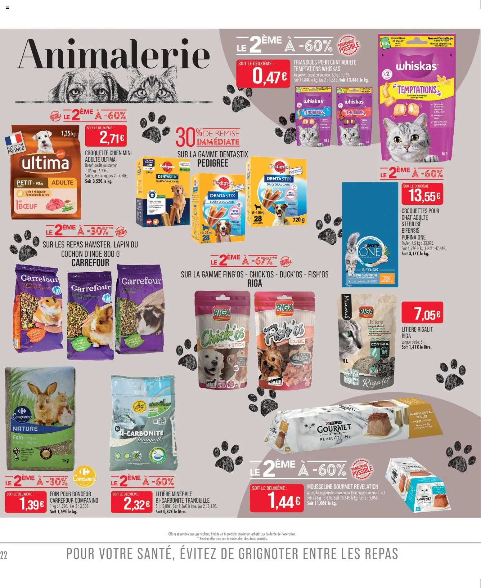 {H1} | Page: 24 | Produits: Lapin, Litière, Thon