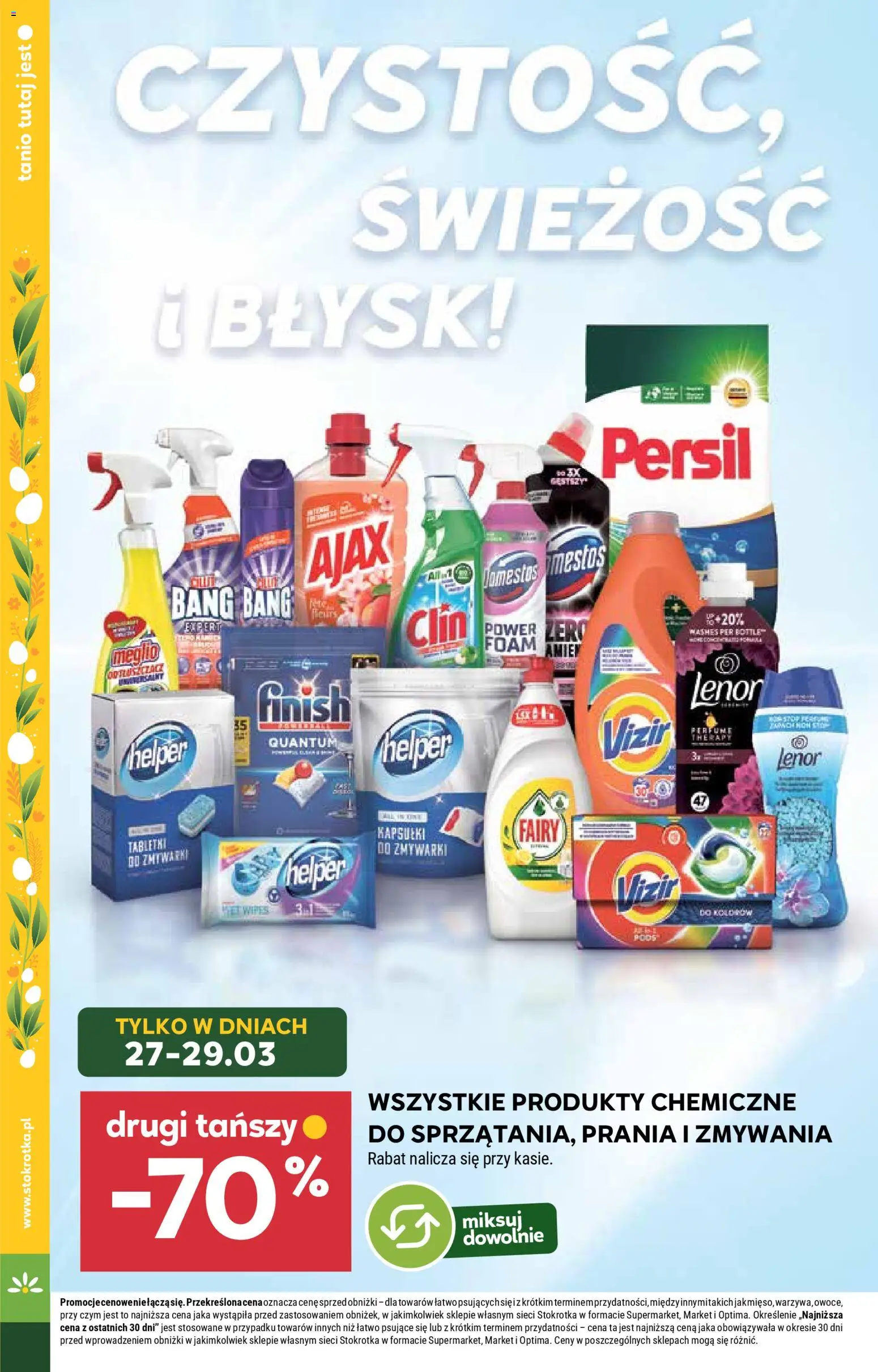 Stokrotka gazetka od 26.03.2026 | Strona: 50 | Produkty: Persil, Stokrotka, Kapsułki fairy, Finish