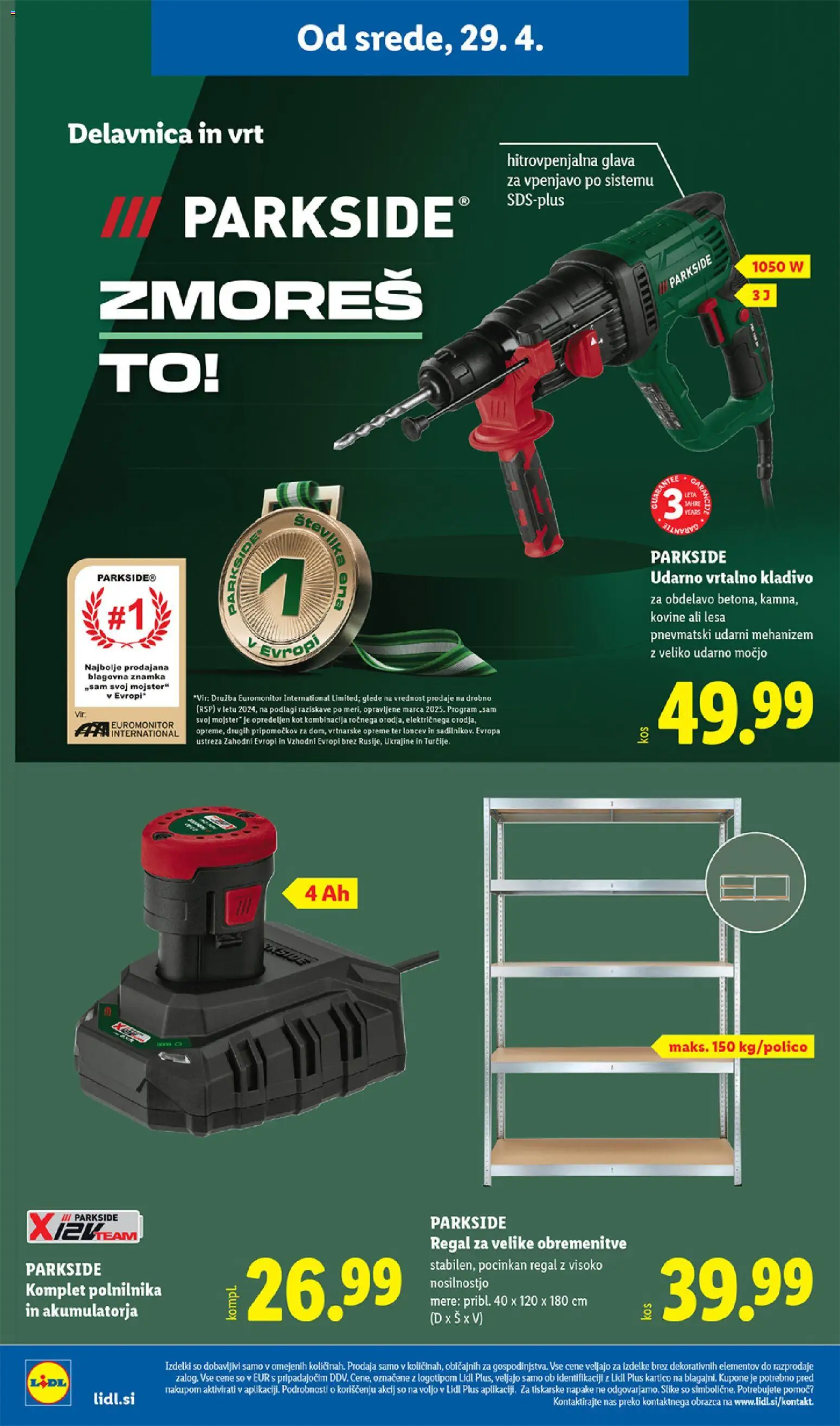 Novi Lidl katalog ponudbe – veljaven od 29.04.2026 | Stran: 34 | Izdelki: Regal, Kladivo