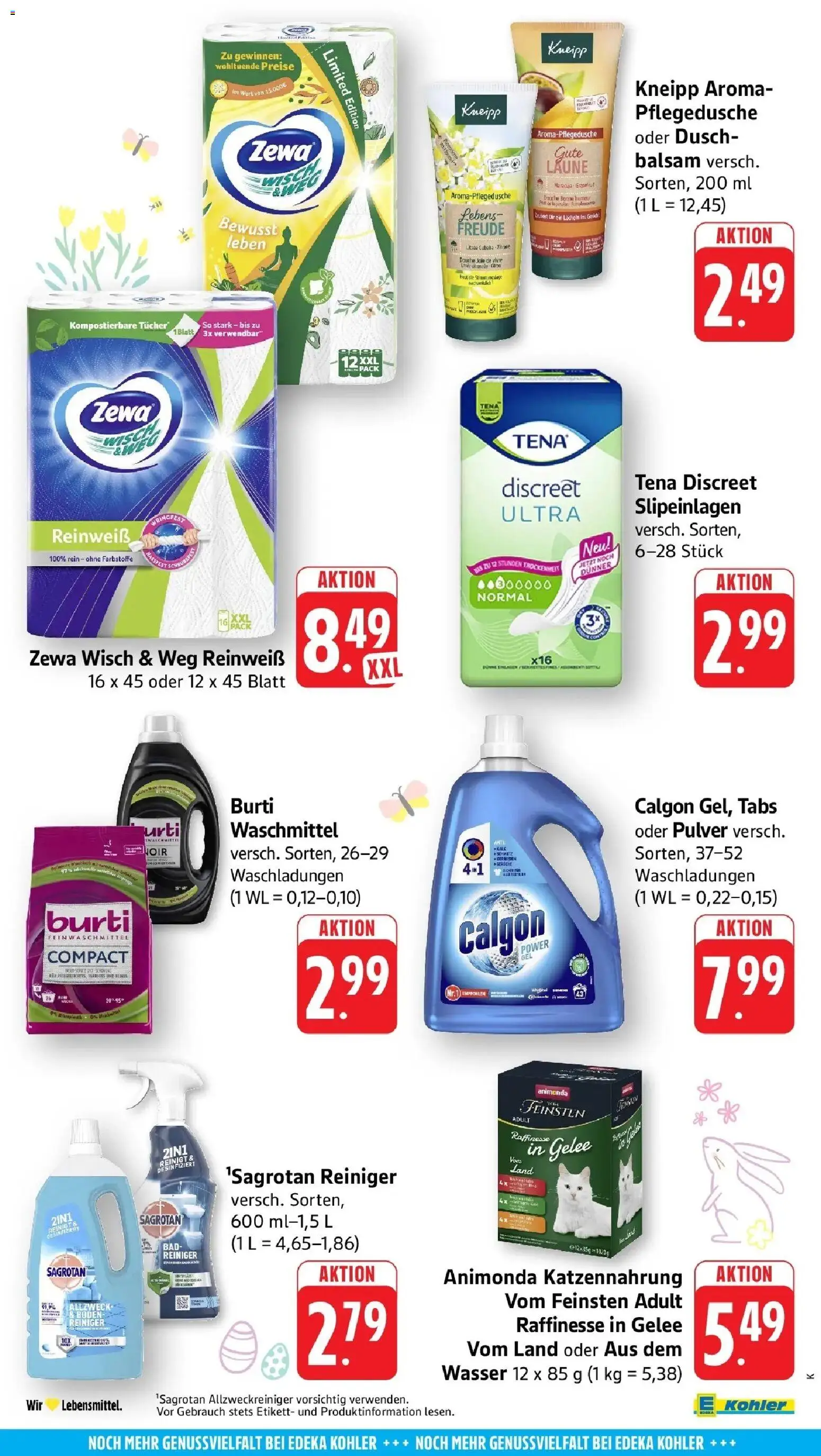 E center Prospekt Kehl	 – gültig ab 23.03.2026 | Seite: 50 | Produkte: Bad, Zewa, Wasser, Waschmittel