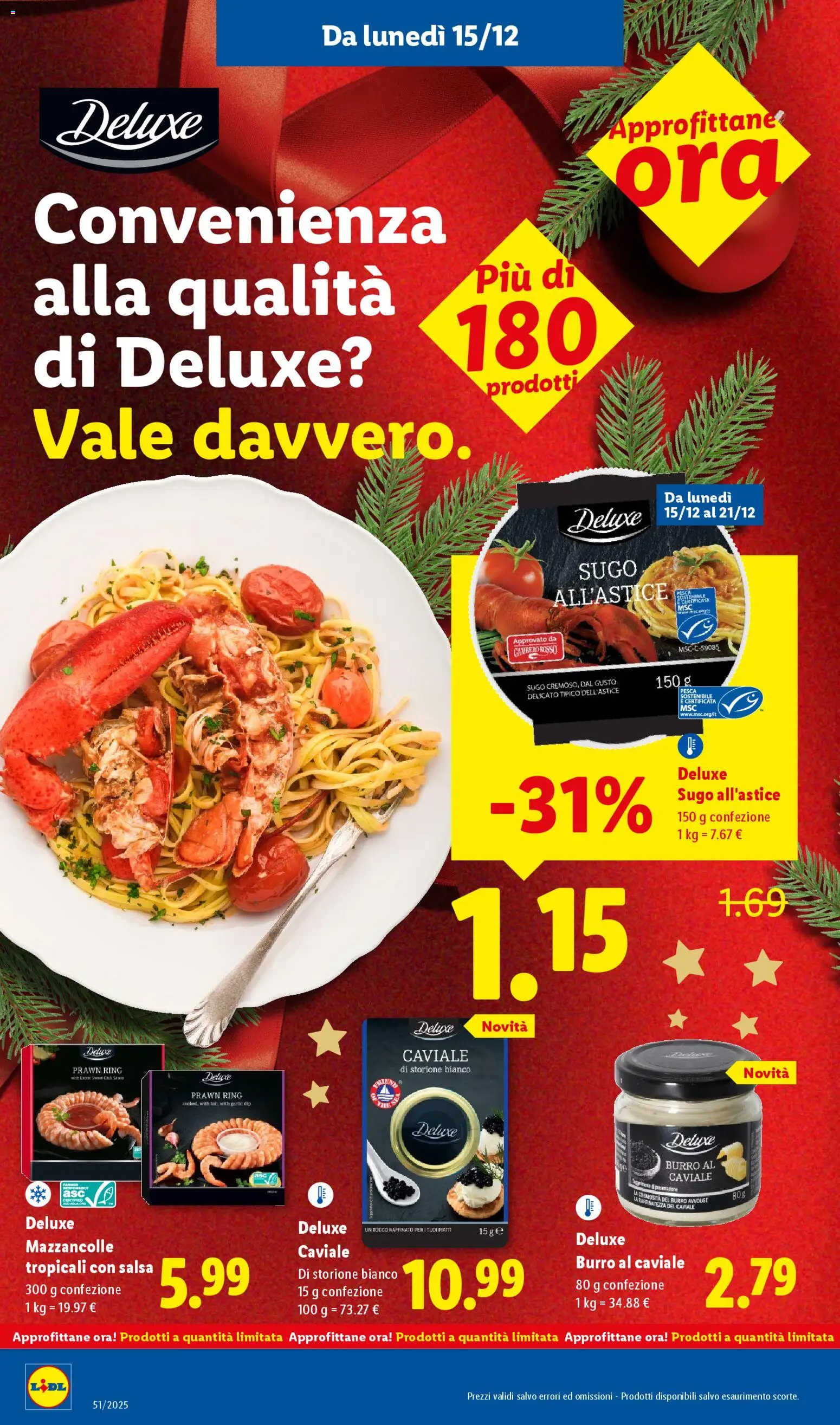 Volantino Lidl del 15.12.2025 | Pagina: 18 | Prodotti: Salsa, Burro, Pesca, Sugo