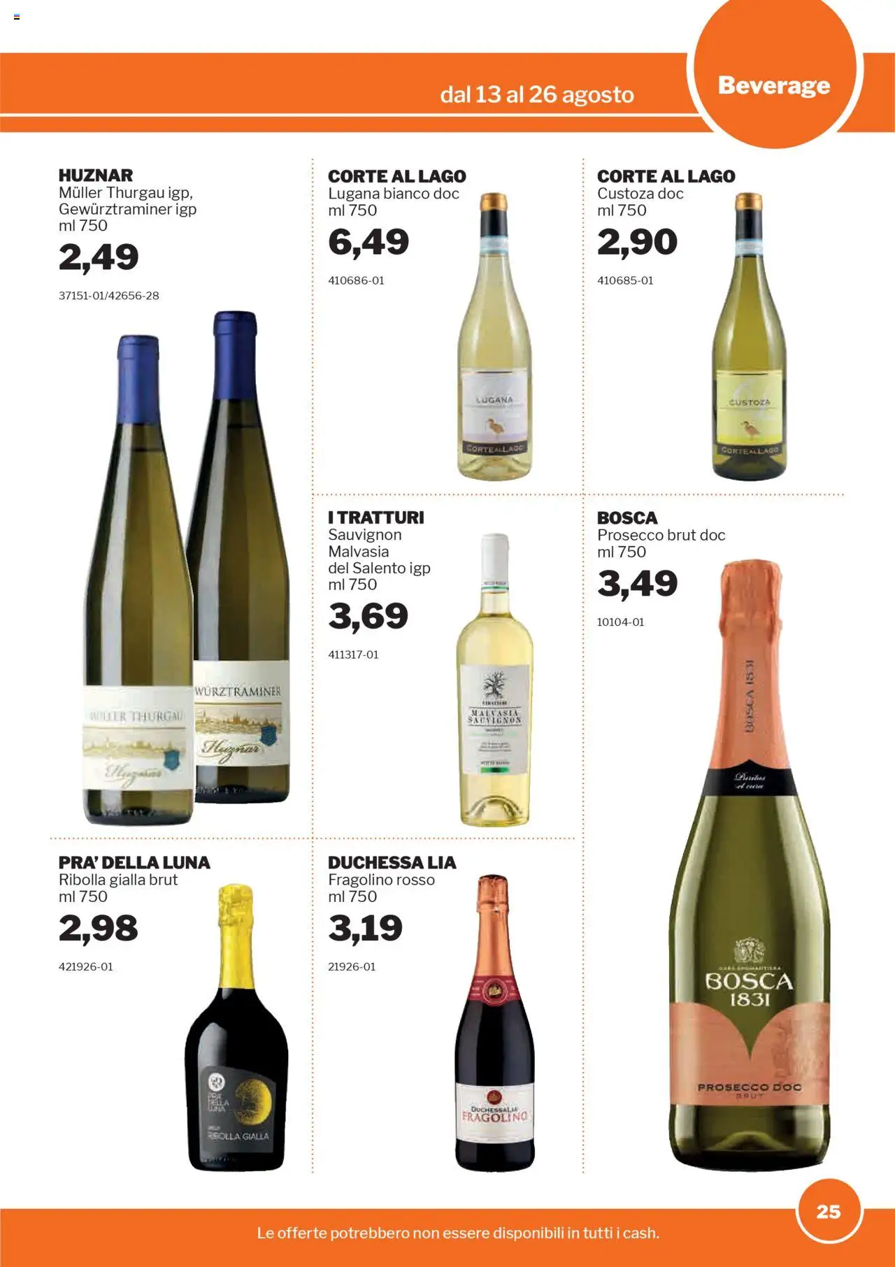 Volantino Sogegross del 13.08.2025 | Pagina: 25 | Prodotti: Prosecco