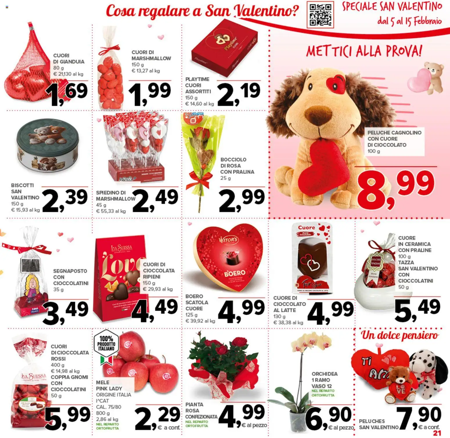 Volantino Todis del 05.02.2026 | Pagina: 21 | Prodotti: Peluche, Orchidea, Scatola, Vaso