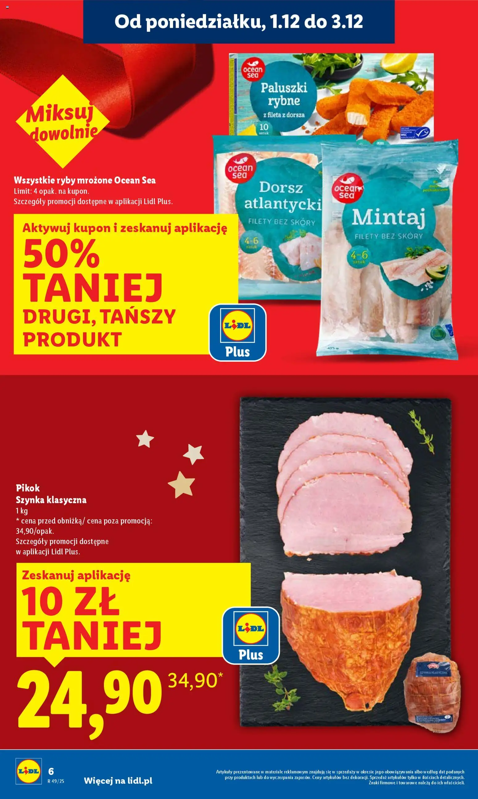 Lidl Gazetka od 01.12.2025 | Strona: 6 | Produkty: Dorsz, Paluszki rybne, Paluszki, Ryby