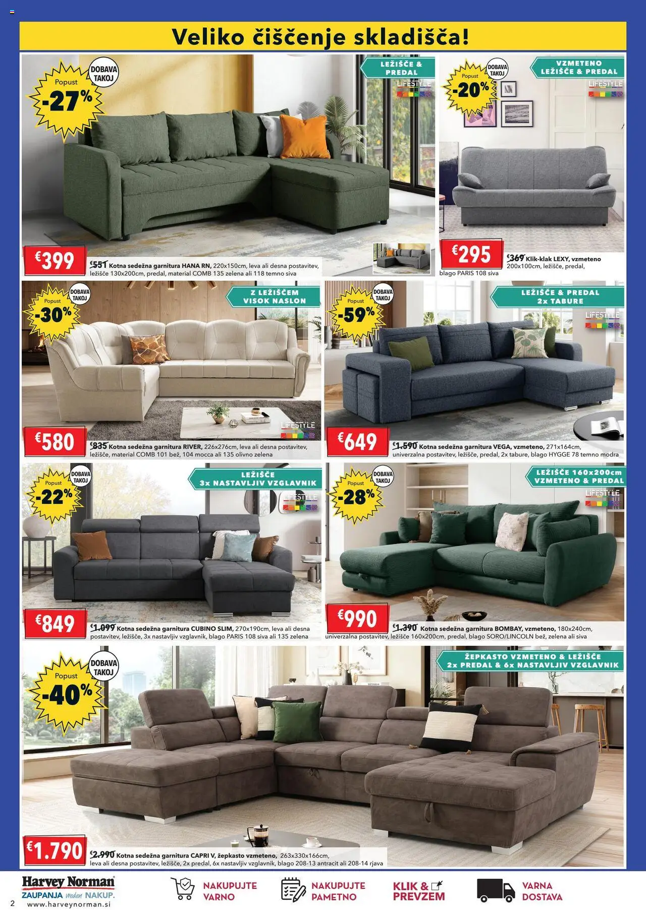 Novi Harvey Norman katalog ponudbe – veljaven od 02.10.2025 | Stran: 4 | Izdelki: Vzglavnik, Sedezna garnitura, Tabure, Zelena