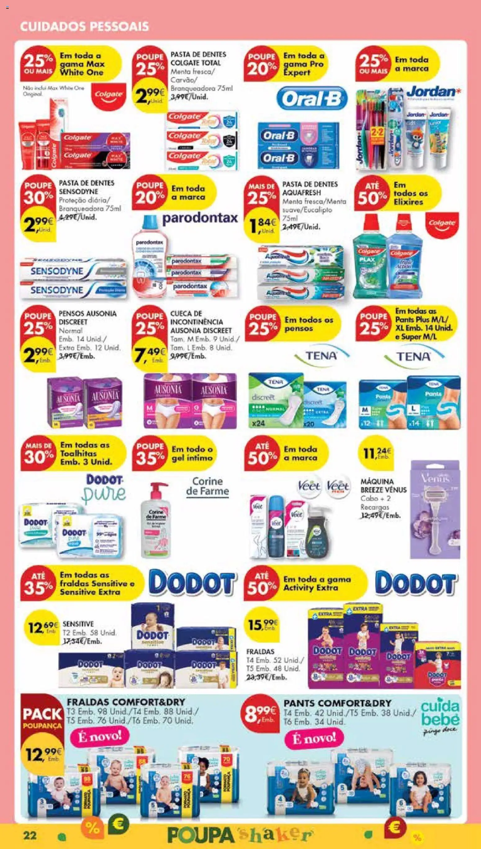Pingo Doce Poupe Esta Semana Madeira │ válido de 02.12.2025 | Página: 22 | Produtos: Cabo, Fraldas, Fraldas dodot, Pasta de dentes