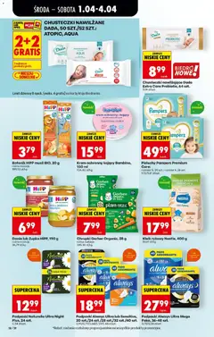Pogląd oferty "Kleik ryżowy Nestle, 400 g, Kleik ryżowy Nestle, 400 g" - ważna od 01.04.2026 | Strona: 66 | Produkty: Karta, Chrupki, Pampers, Wołowina