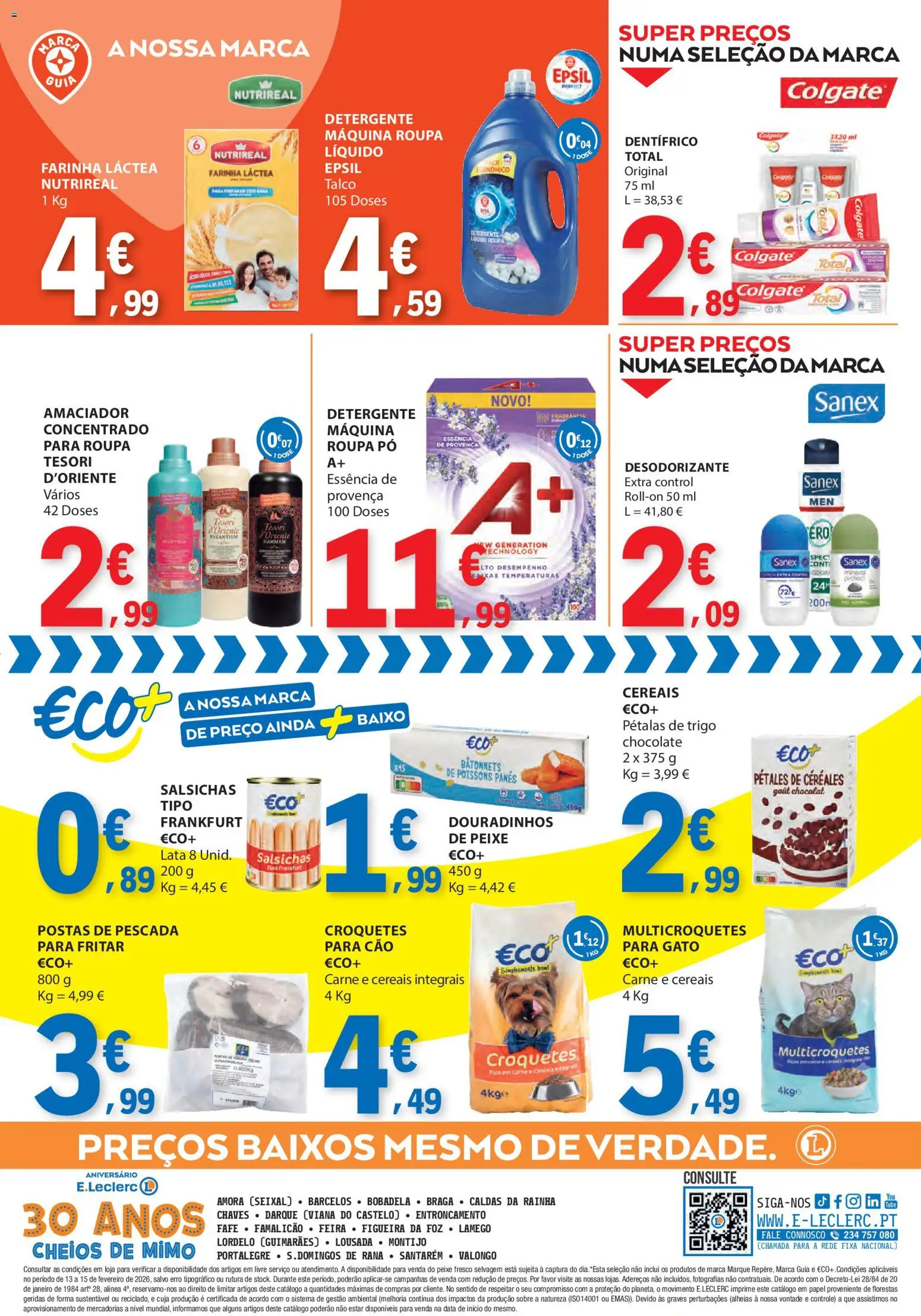 E.Leclerc Catálogo Fim de Semana │ válido de 13.02.2026 | Página: 4 | Produtos: Pó, Chocolate, Carne, Cereais