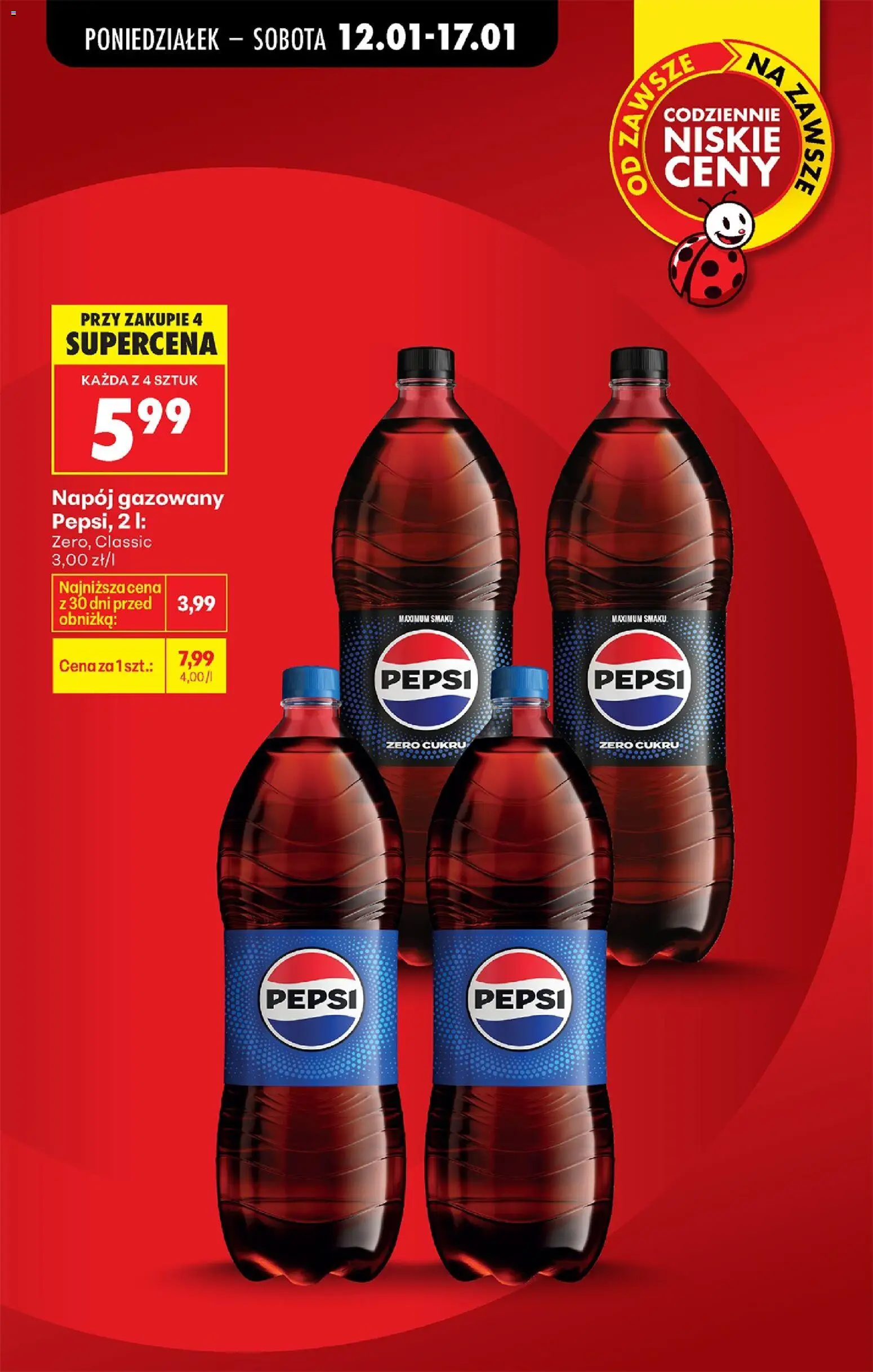 Biedronka gazetka od 12.01.2026 | Strona: 17 | Produkty: Pepsi