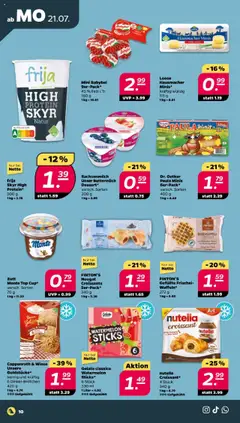 Netto Prospekt 	 - gültig ab dem 21.07.2025 | Seite: 10 | Produkte: Skyr, Croissant, Nutella, Babybel