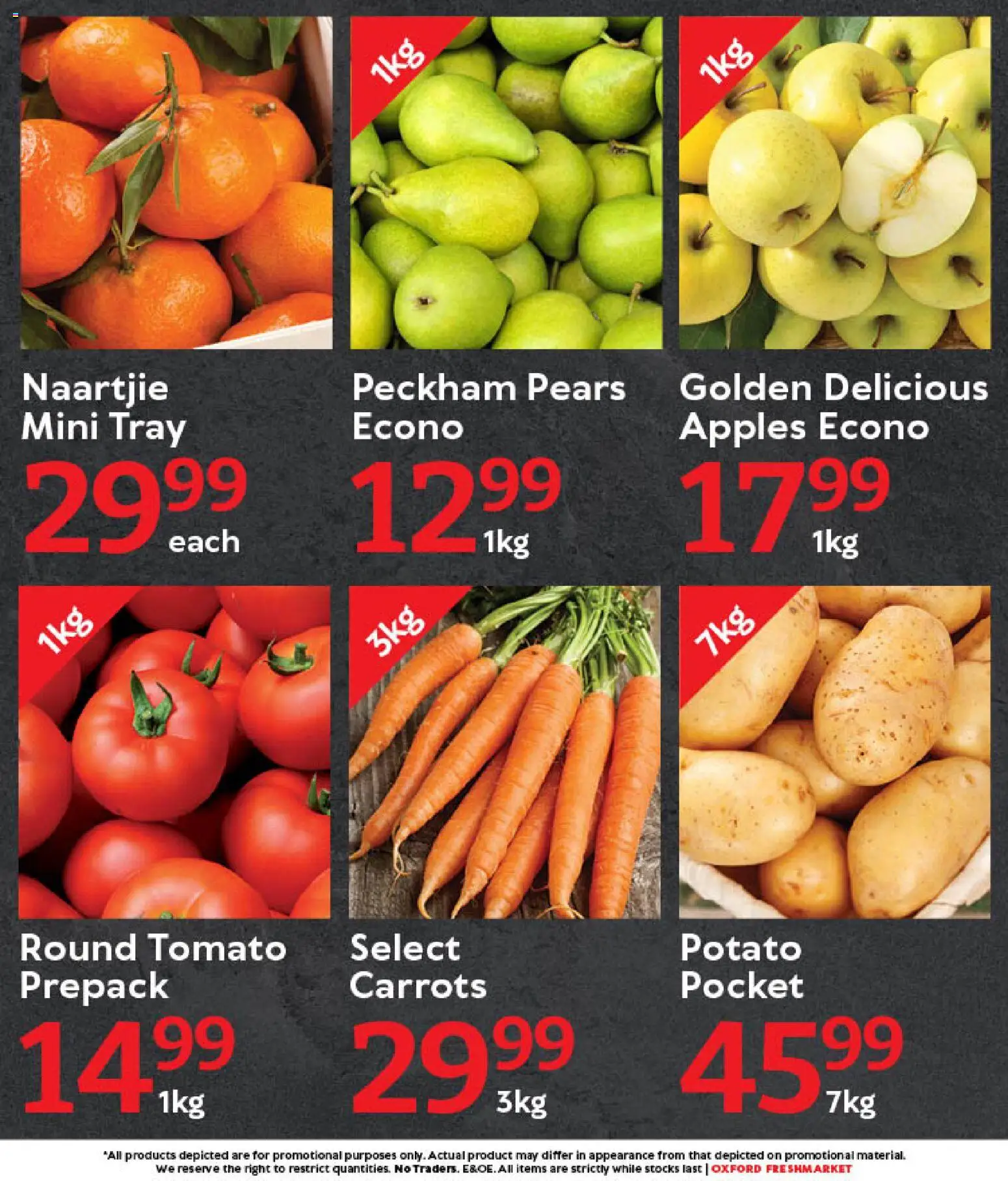 New Oxford Freshmarket catalogue – valid from 14.03.2026 | Page: 6 | Products: Pears, Tray, Apples, Carrots