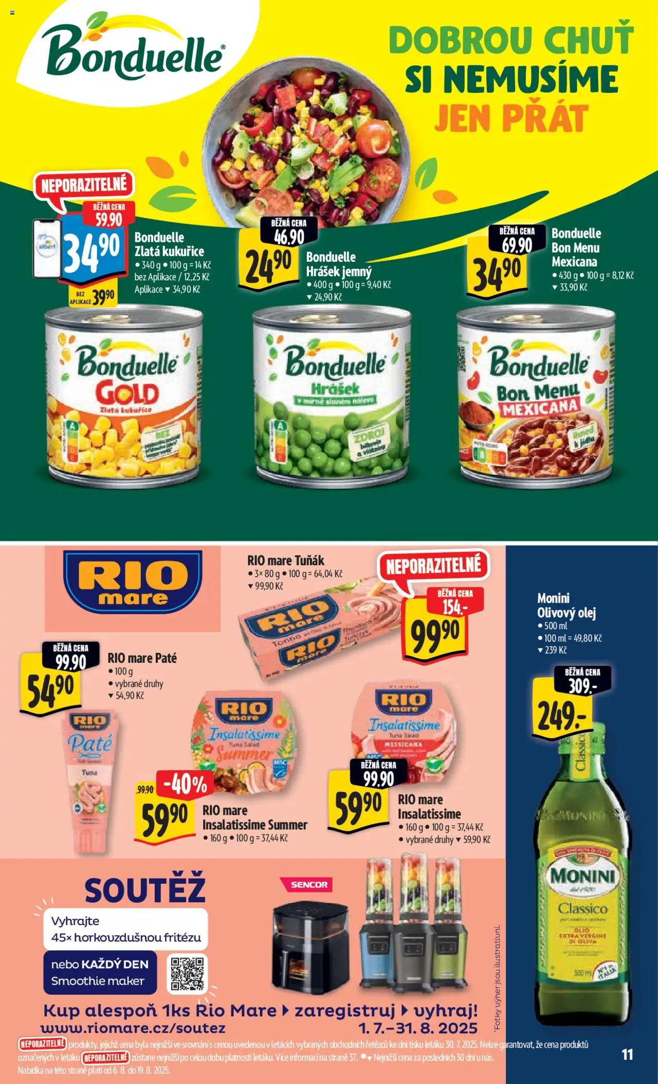 Albert leták - Hypermarket od 06.08.2025 | Strana: 16 | Produkty: Rio mare, Smoothie, Smoothie maker, Hrášek