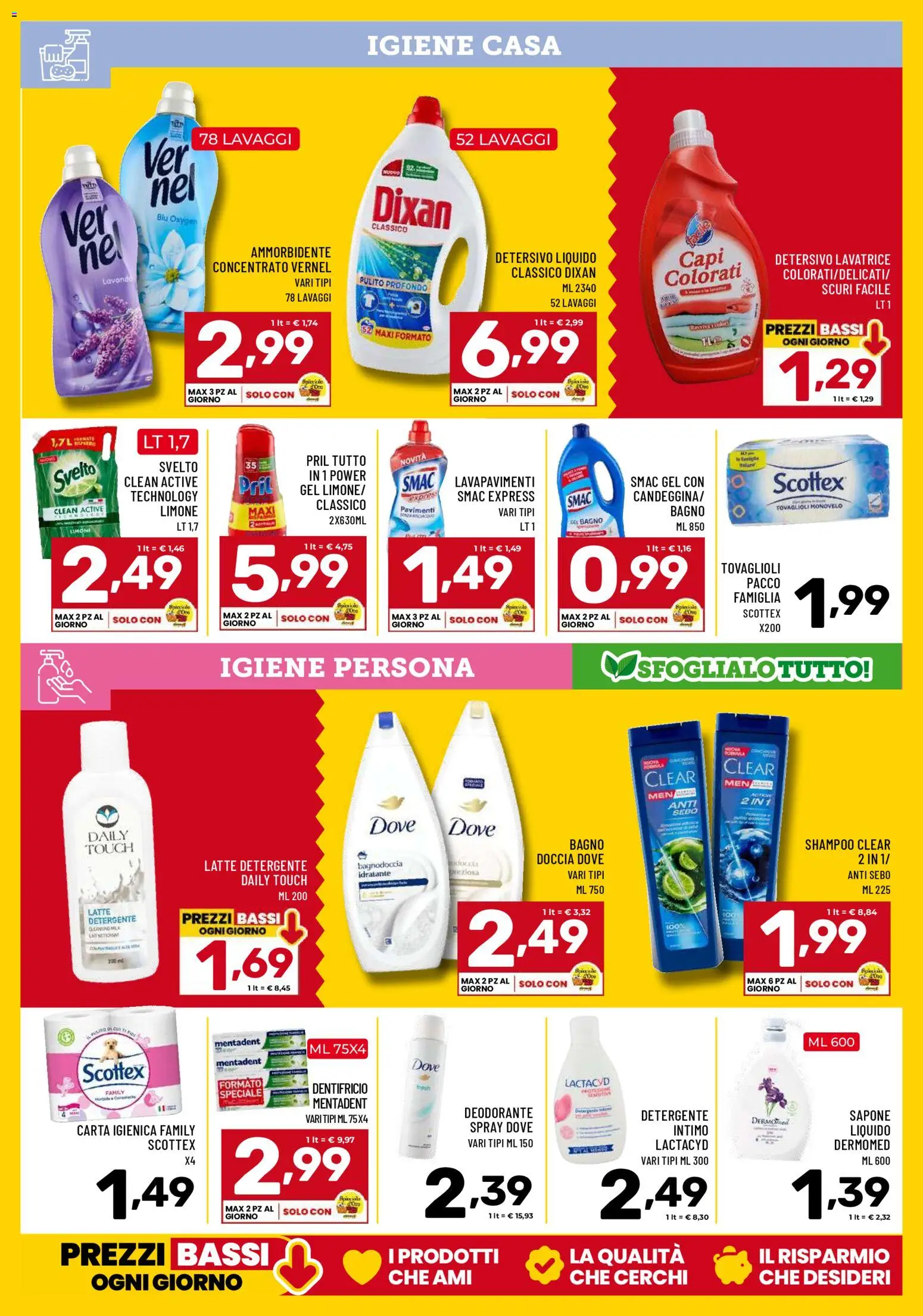 Volantino Il Centesimo del 18.12.2025 | Pagina: 11 | Prodotti: Carta igienica, Deodorante, Dentifricio, Lavatrice