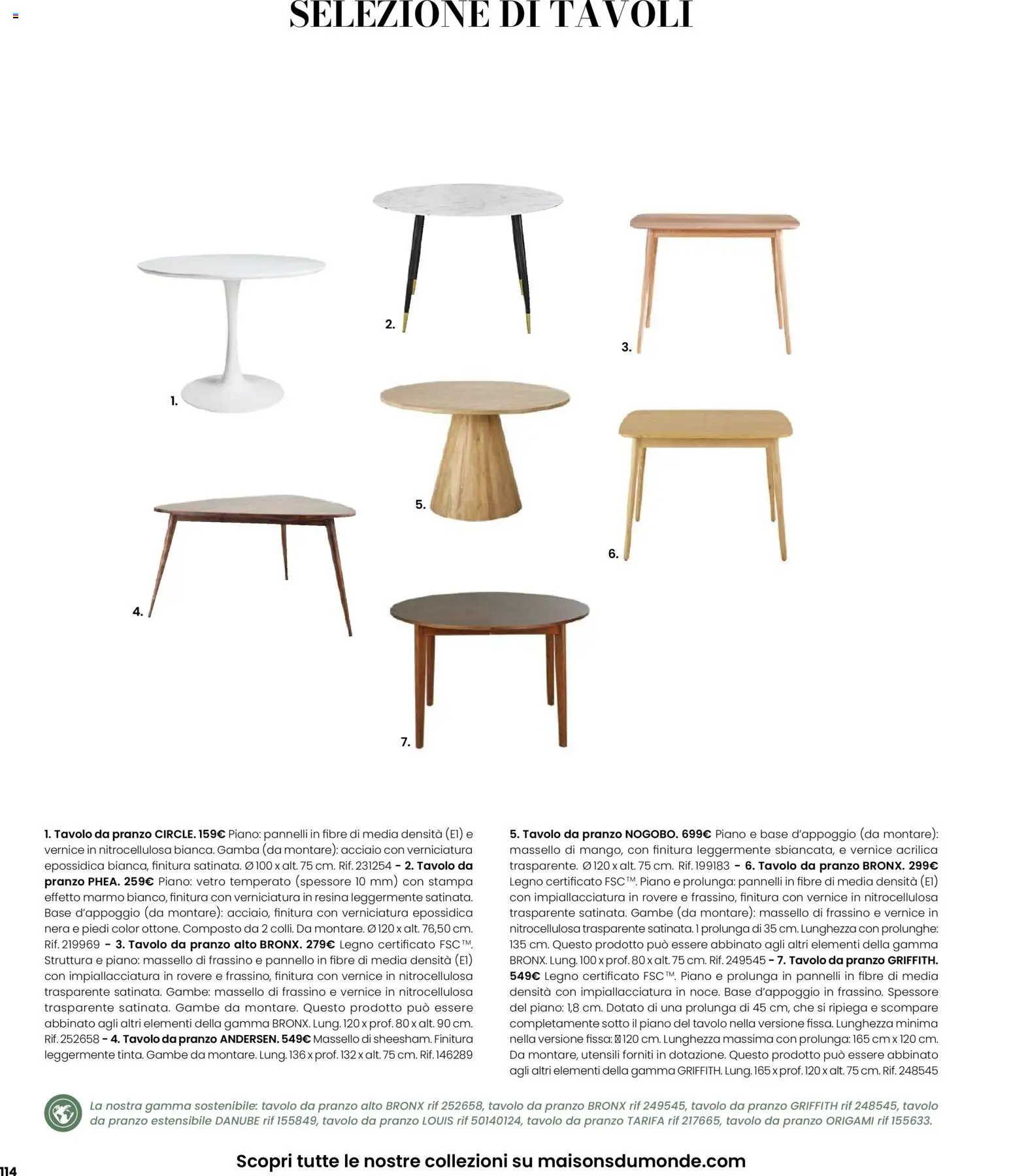 Volantino Maisons du Monde del 12.02.2026 | Pagina: 114 | Prodotti: Stampa, Tavolo