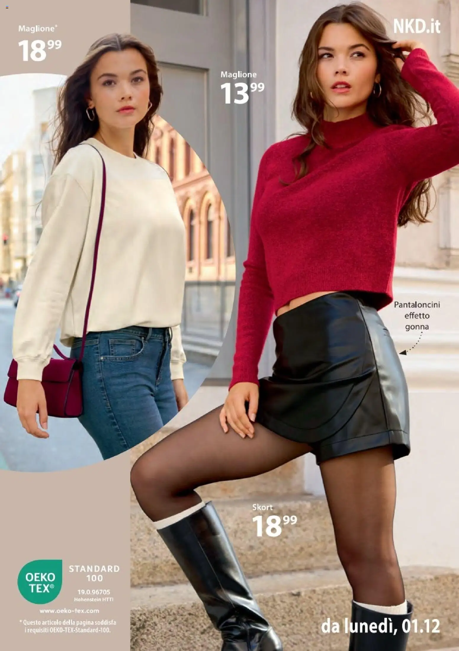 Volantino NKD del 01.12.2025 | Pagina: 3 | Prodotti: Pantaloncini, Gonna, Maglione