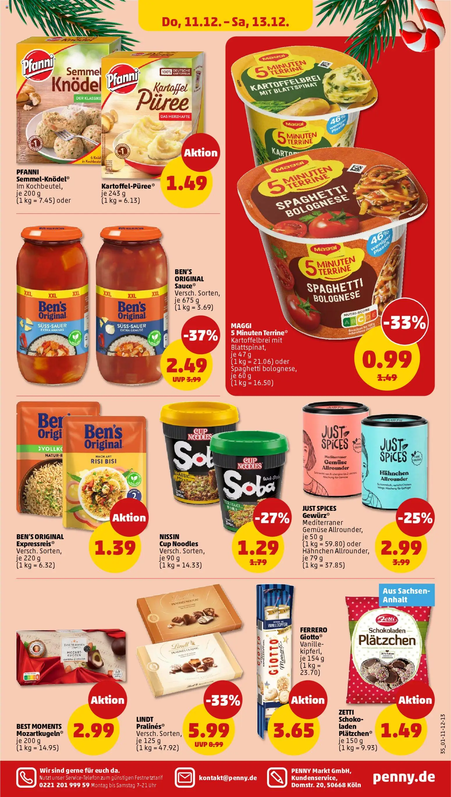 Penny Prospekt 	 – gültig ab 08.12.2025 | Seite: 39 | Produkte: Hahnchen, Maggi, Lindt, Uhr