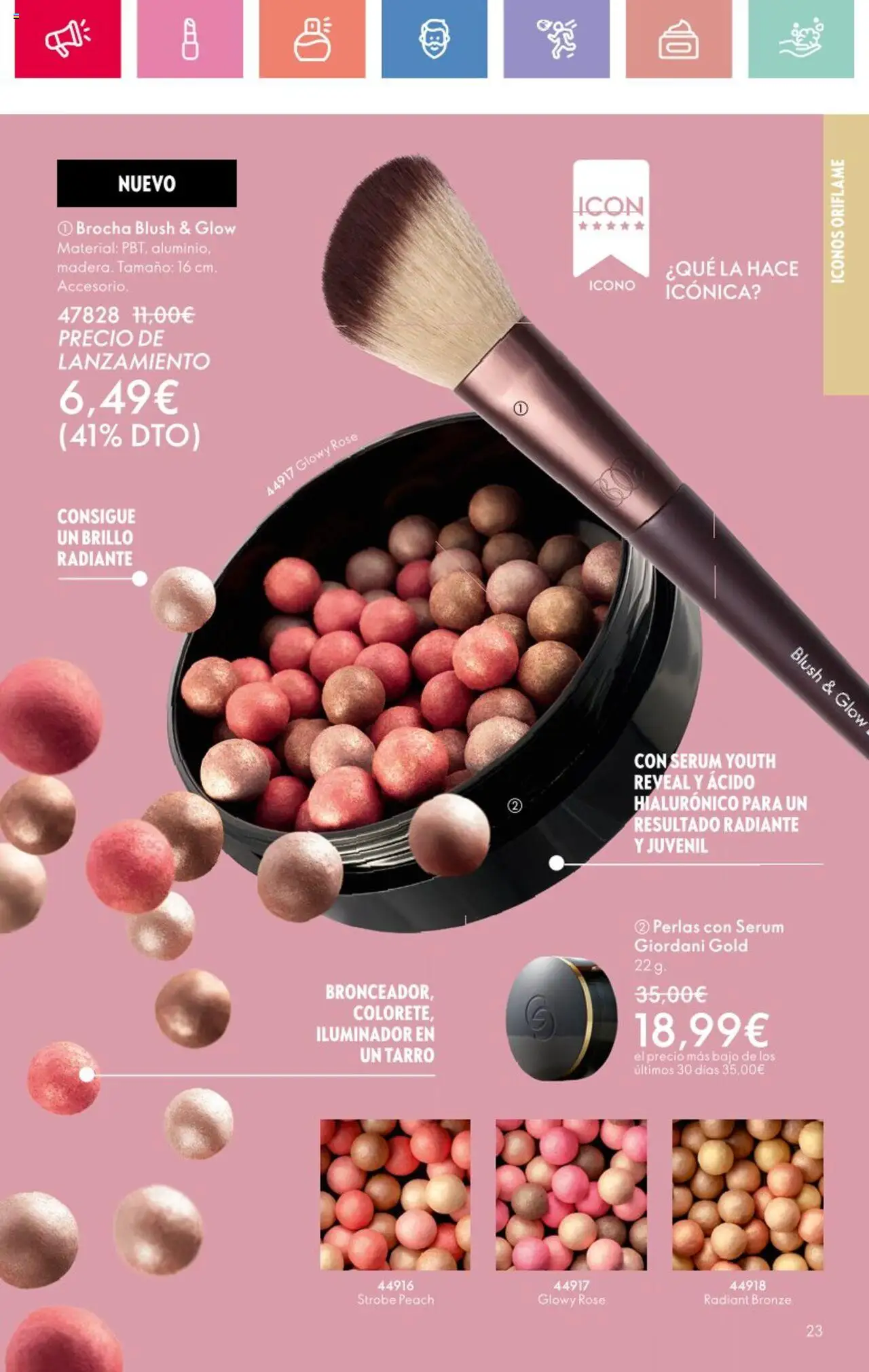 Oriflame - Catálogo Campaña 11 │ válido desde el 03.08.2025 | Página: 23 | Productos: Iluminador, Sérum, Brocha