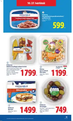 Mediterrán jellegű antipasti mixtál, Sajtos készítménnyel töltött csípős, piros és zöld pepperóni paprika, tzatziki és marinált, magozott, zöld olívabogyó 400 g - amely érvényes a következő dátumtól: 22.10.2025 | Oldal: 59