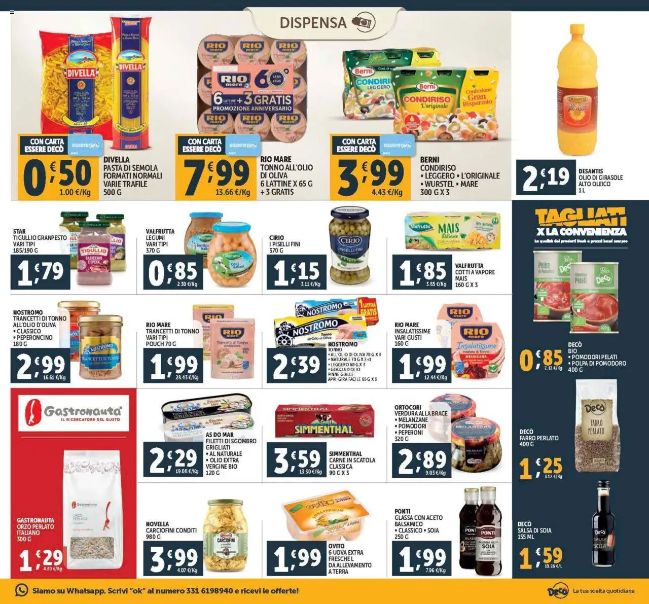 Volantino Decò del 08.08.2025 | Pagina: 15 | Prodotti: Olio, Tonno, Glassa, Terra