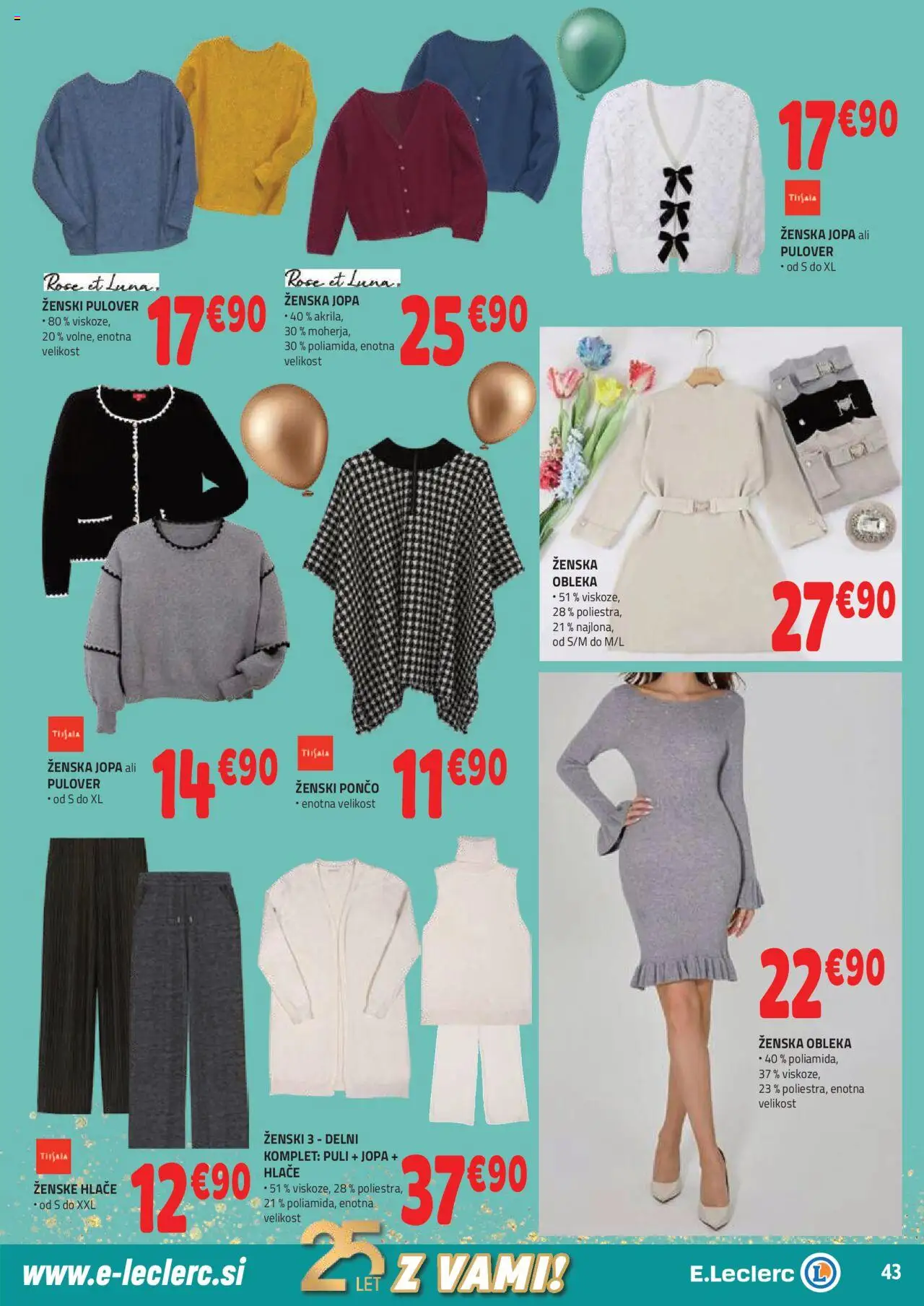 Novi E.leclerc katalog ponudbe – veljaven od 22.10.2025 | Stran: 3 | Izdelki: Pulover, Hlace, Obleka