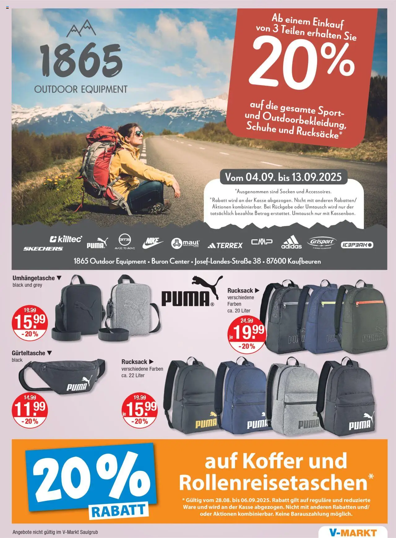 V-Markt - M&#252;nchen - gültig ab dem 28.08.2025 | Seite: 17 | Produkte: Socken, Rucksack, Koffer