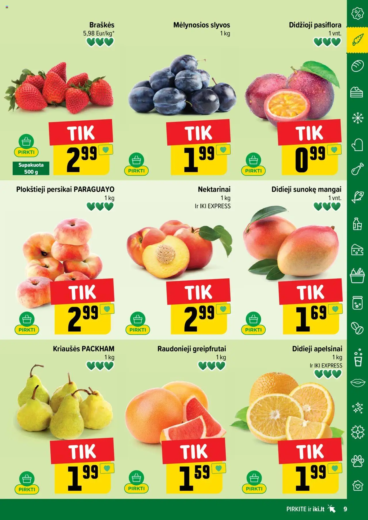 IKI - Leidinys│galioja nuo 04.08.2025 | Puslapis: 9 | Prekių: Apelsinai, Braškės