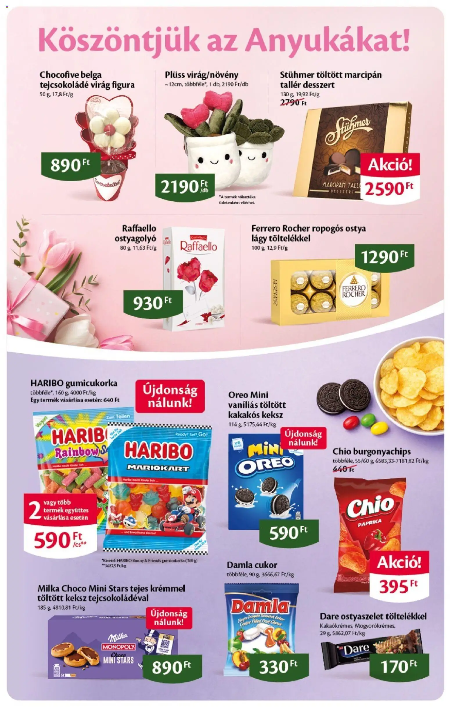 EcoFamily akciós ujság - amely érvényes a következő dátumtól: 09.04.2026 | Oldal: 6 | Termékek: Marcipan, Ferrero rocher, Keksz, Cukor