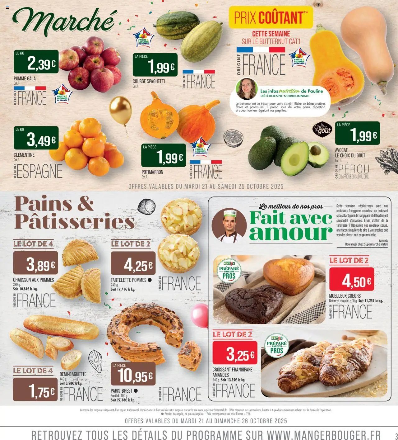{H1} | Page: 3 | Produits: Pomme, Butternut, Pommes, Amandes
