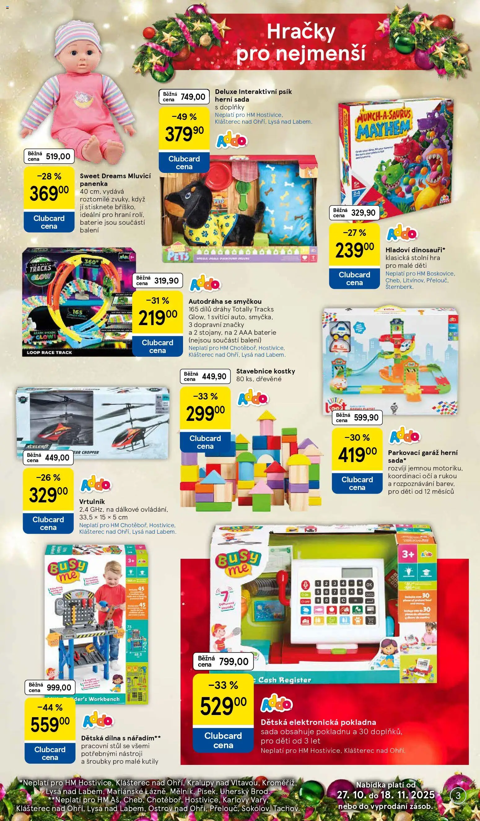Tesco katalog od 27.10.2025 | Strana: 3 | Produkty: Hra, Deluxe, Hračky, Pracovní stůl