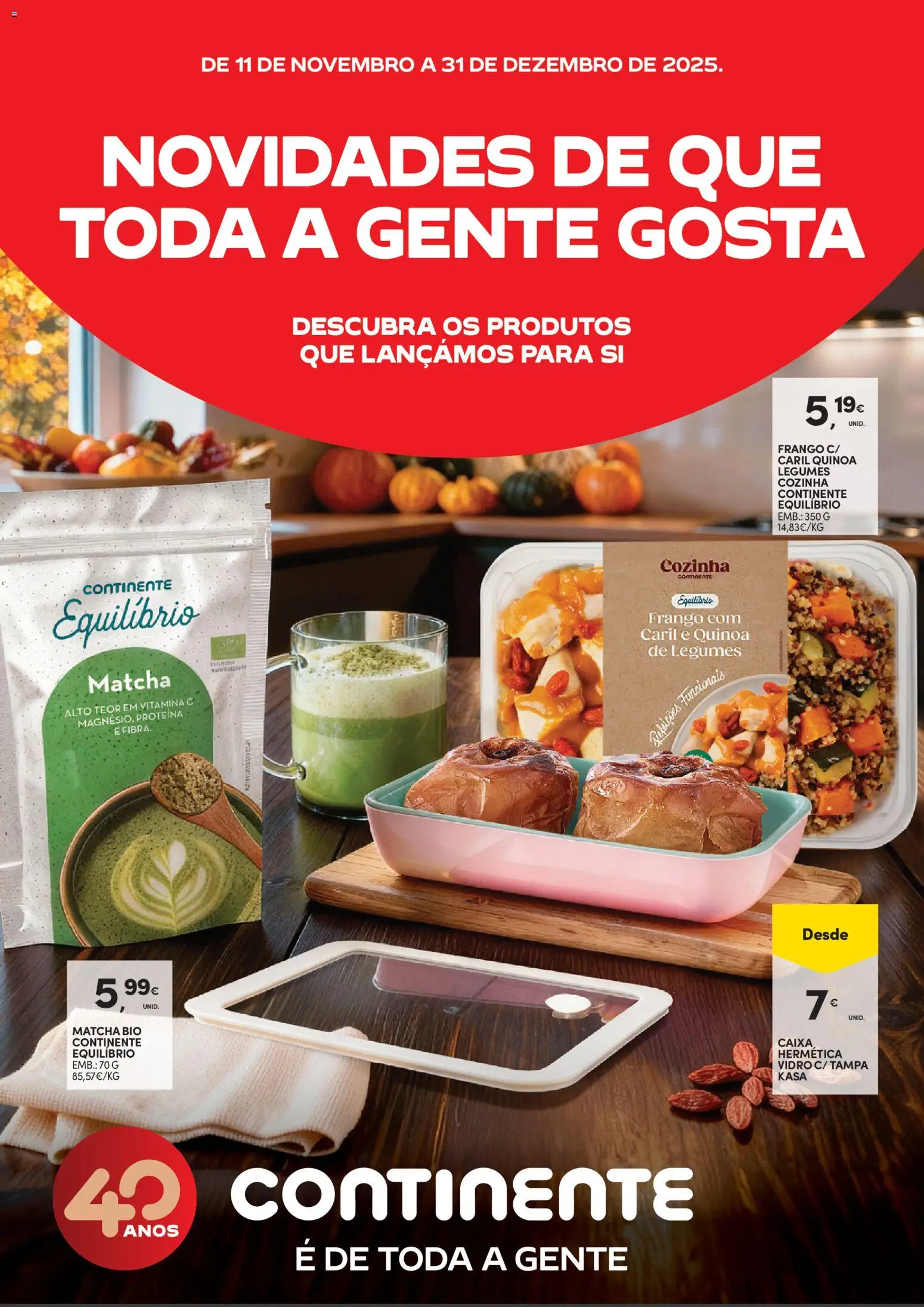 Continente - Cabazes de Natal │ válido de 11.11.2025 | Página: 1 | Produtos: Frango, Matcha, Caixa, Vitamina c