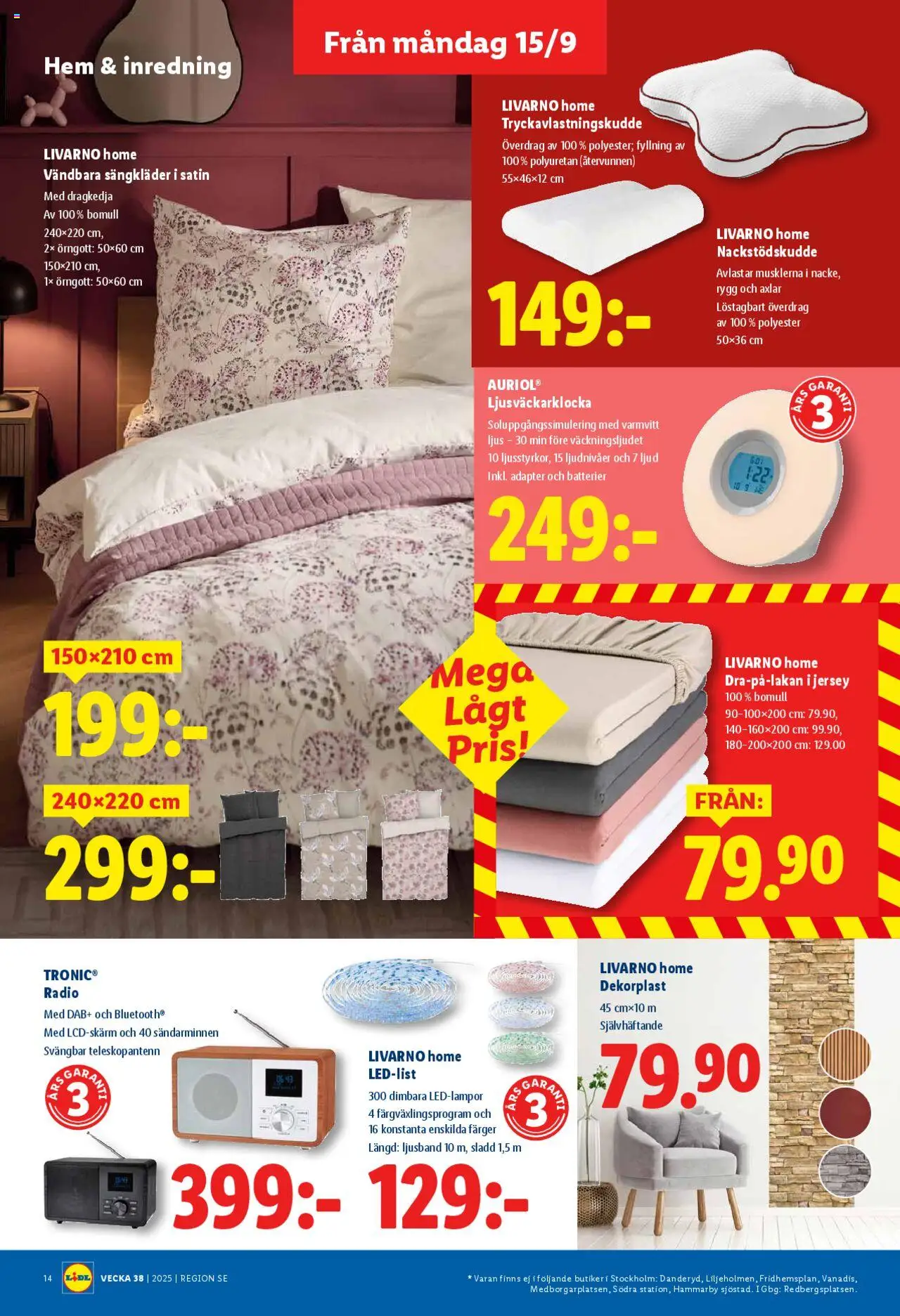 Lidl reklamblad aktuell från 15.09.2025 | Sida: 16 | Produkter: Batterier, Örngott, Radio, Adapter