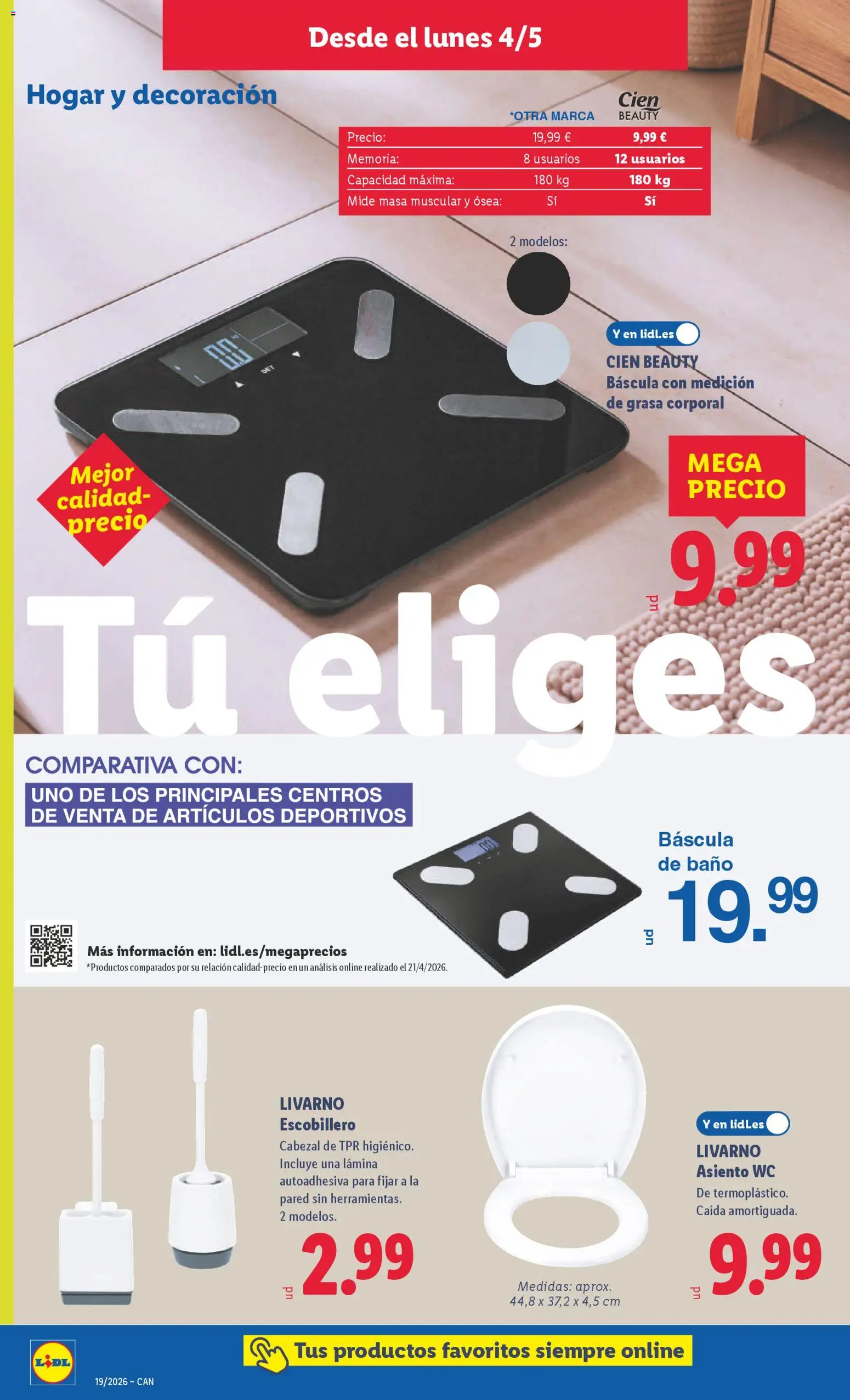 Lidl folleto de bazar │ válido desde el 04.05.2026 | Página: 10 | Productos: Baño