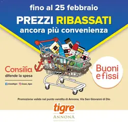 Anteprima del volantino Tigre Prezzi Ribassati Annona catalogo valido a partire dal 09.02.2026