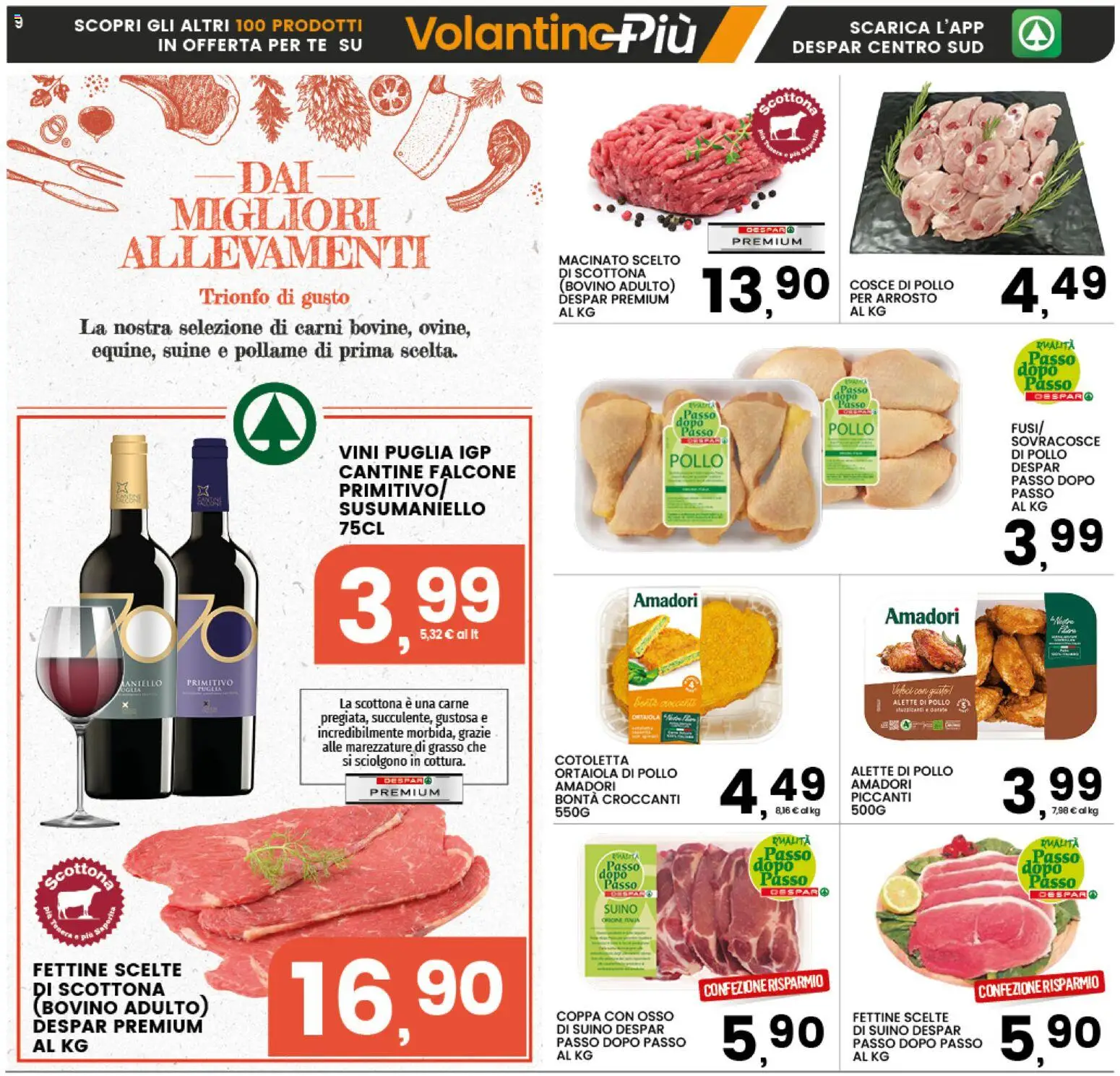 Volantino Interspar del 23.02.2026 | Pagina: 9 | Prodotti: Bovino, Pollo, Suino, Cosce di pollo