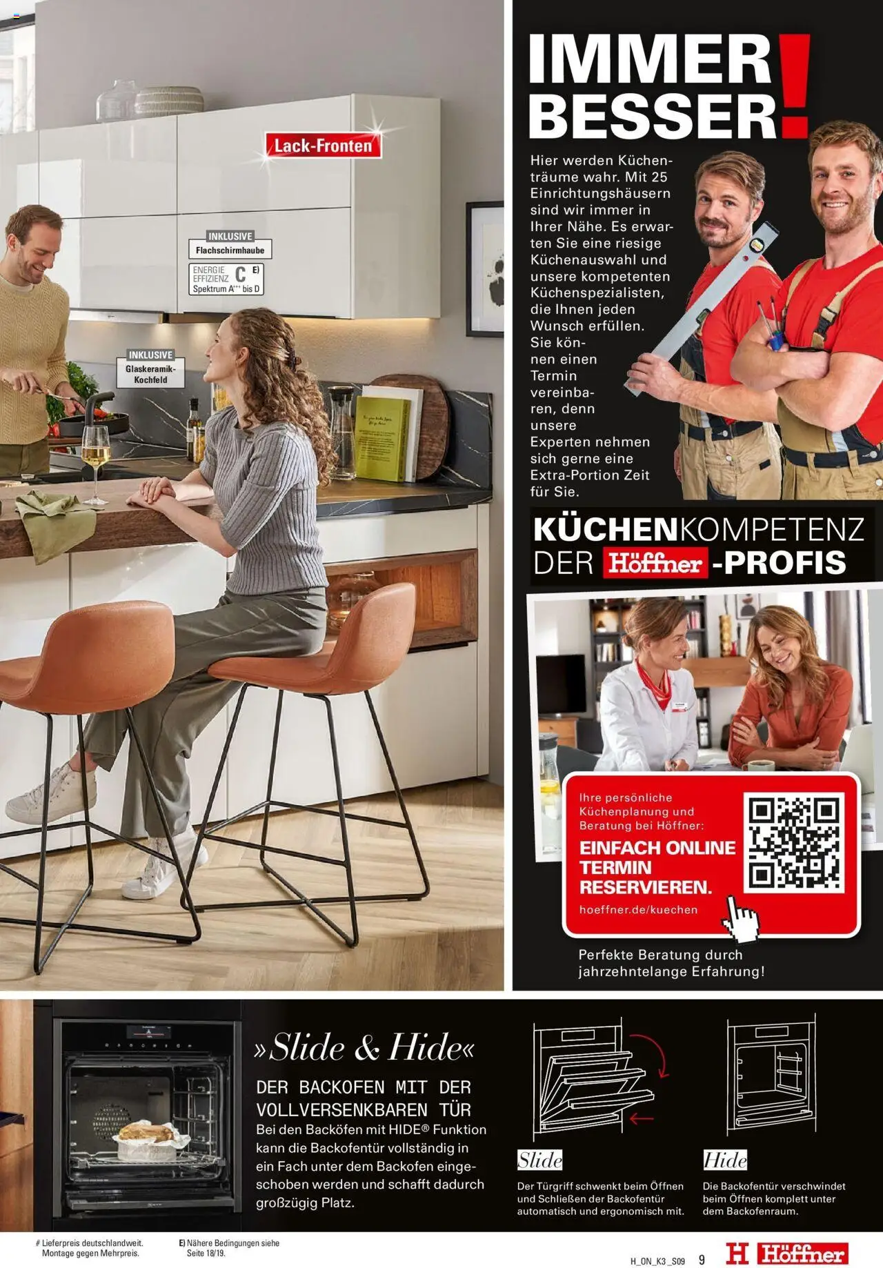 Höffner - Küchen Power – gültig ab 01.08.2025 | Seite: 9 | Produkte: Tür, Kochfeld, Backofen, Kuchen